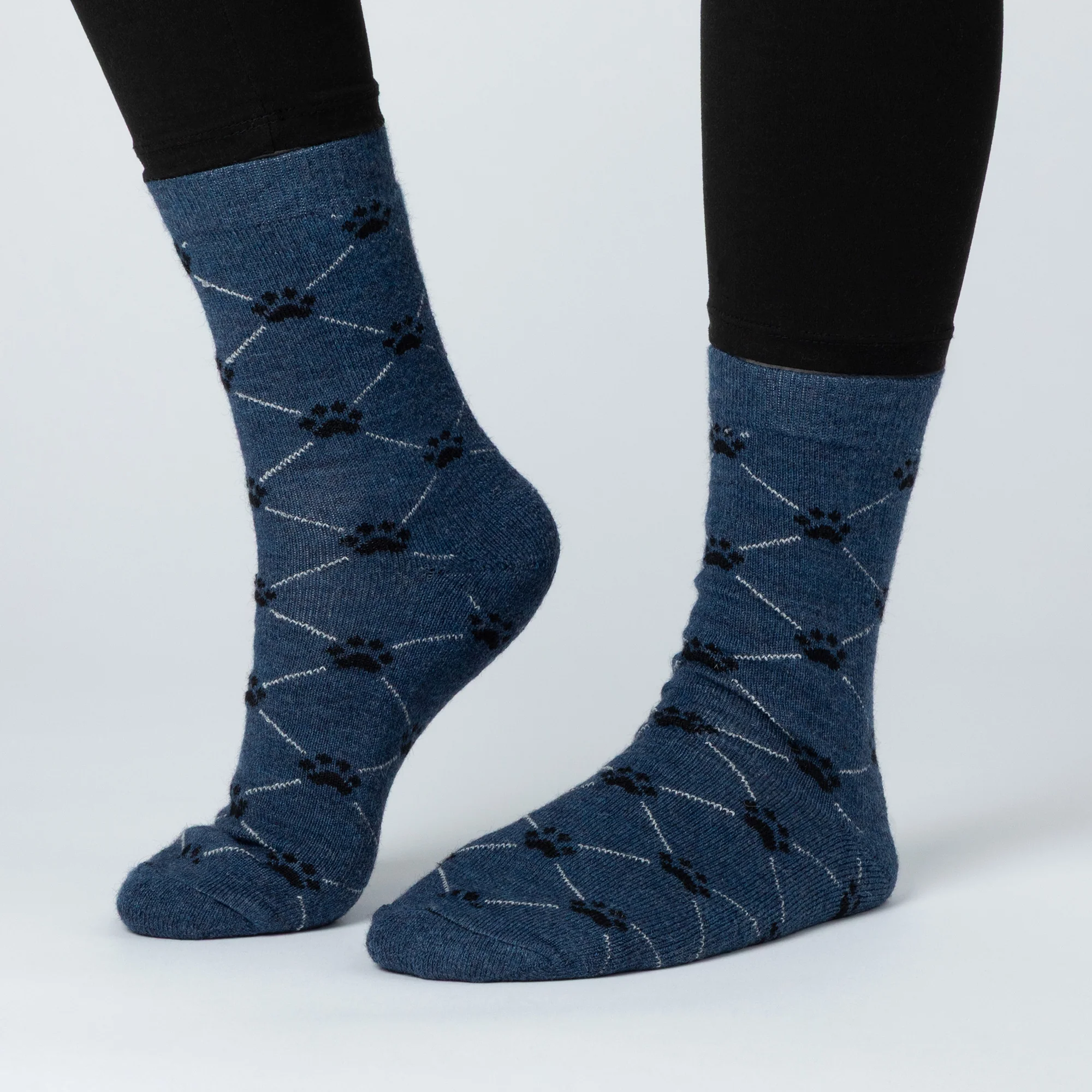 Argyle Paws Alpaca Crew Socks - Image 8