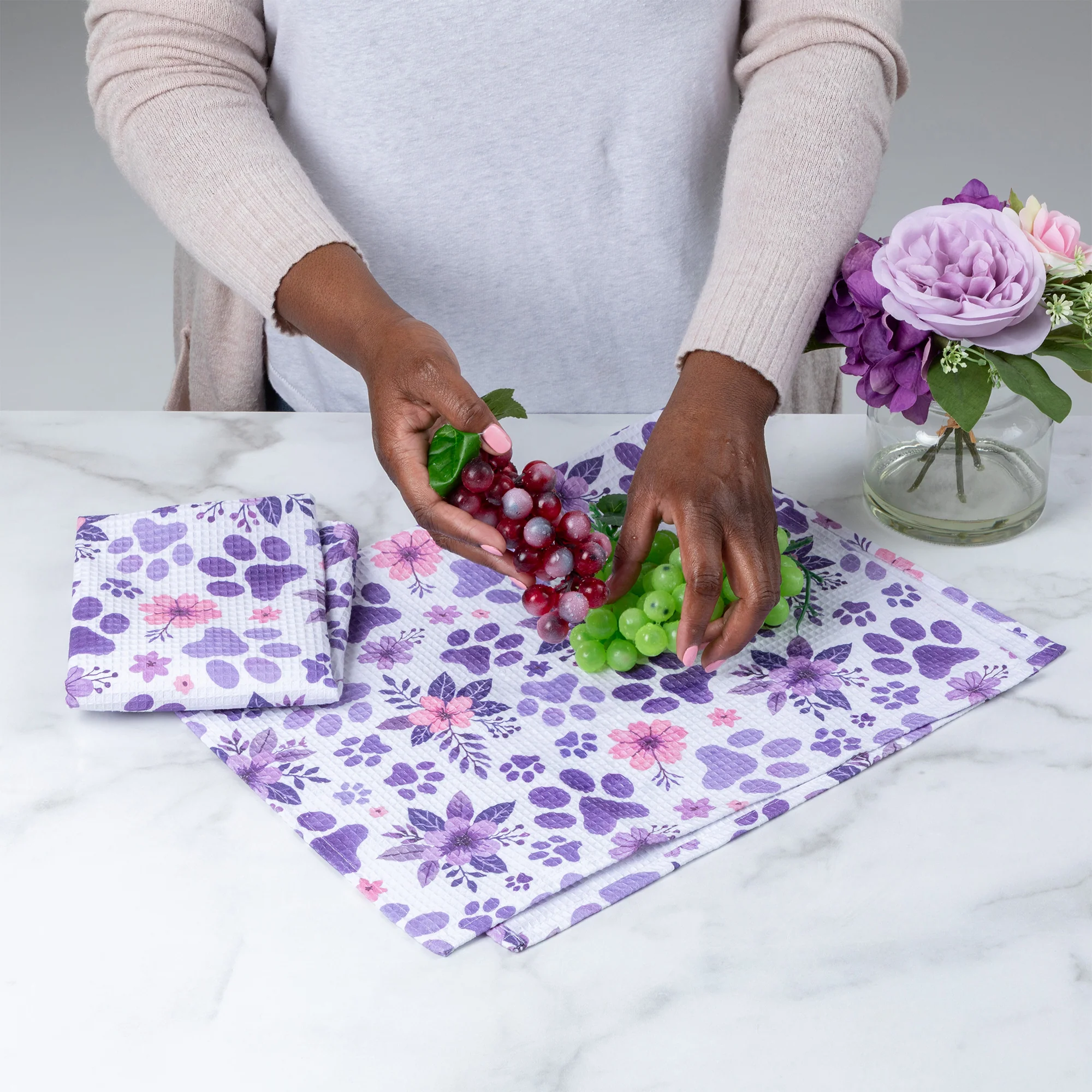 Inspired by Paws Waffle Weave Kitchen Towel - Set of 2 - Image 6
