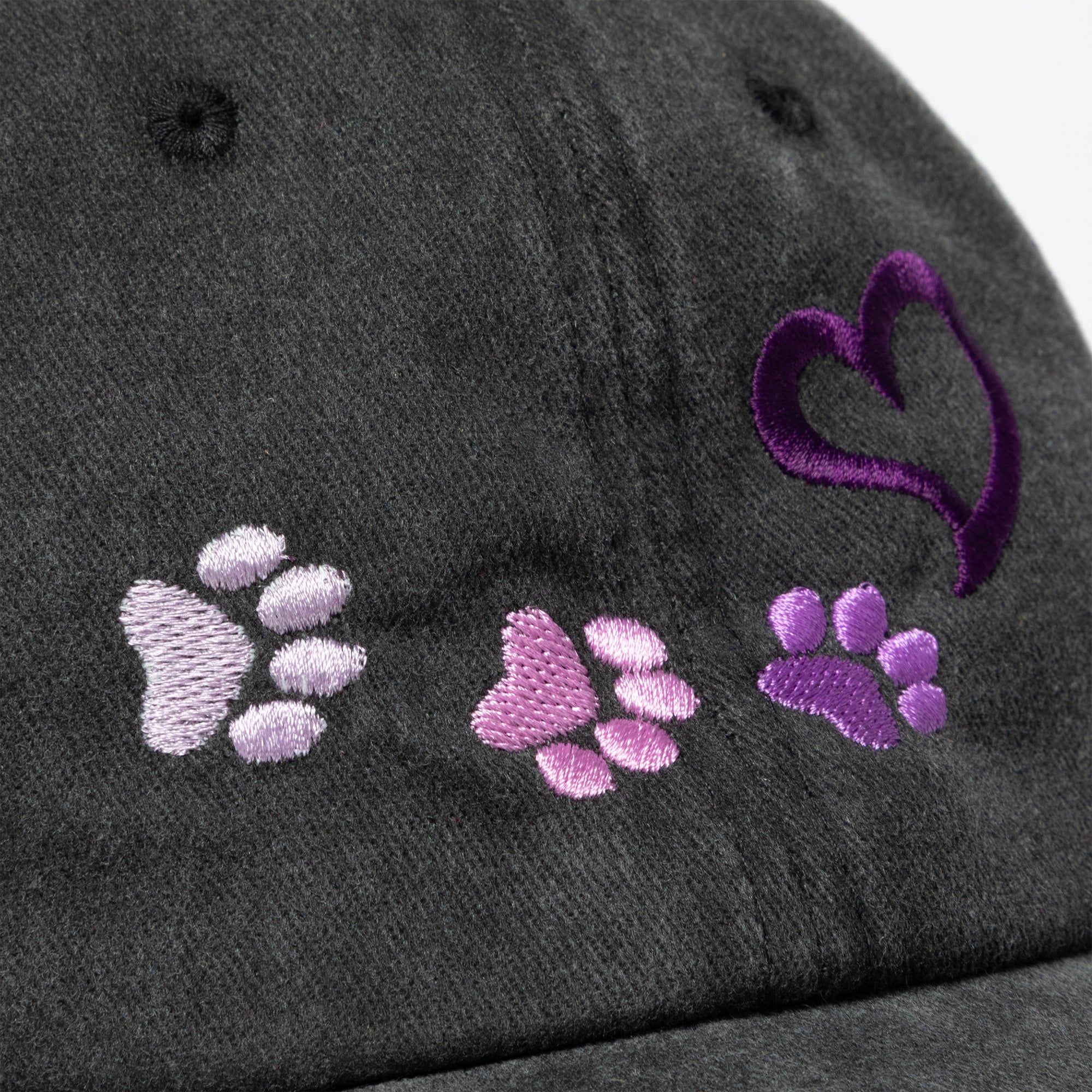 Paws To My Heart Distressed Cotton Baseball Cap - Image 4