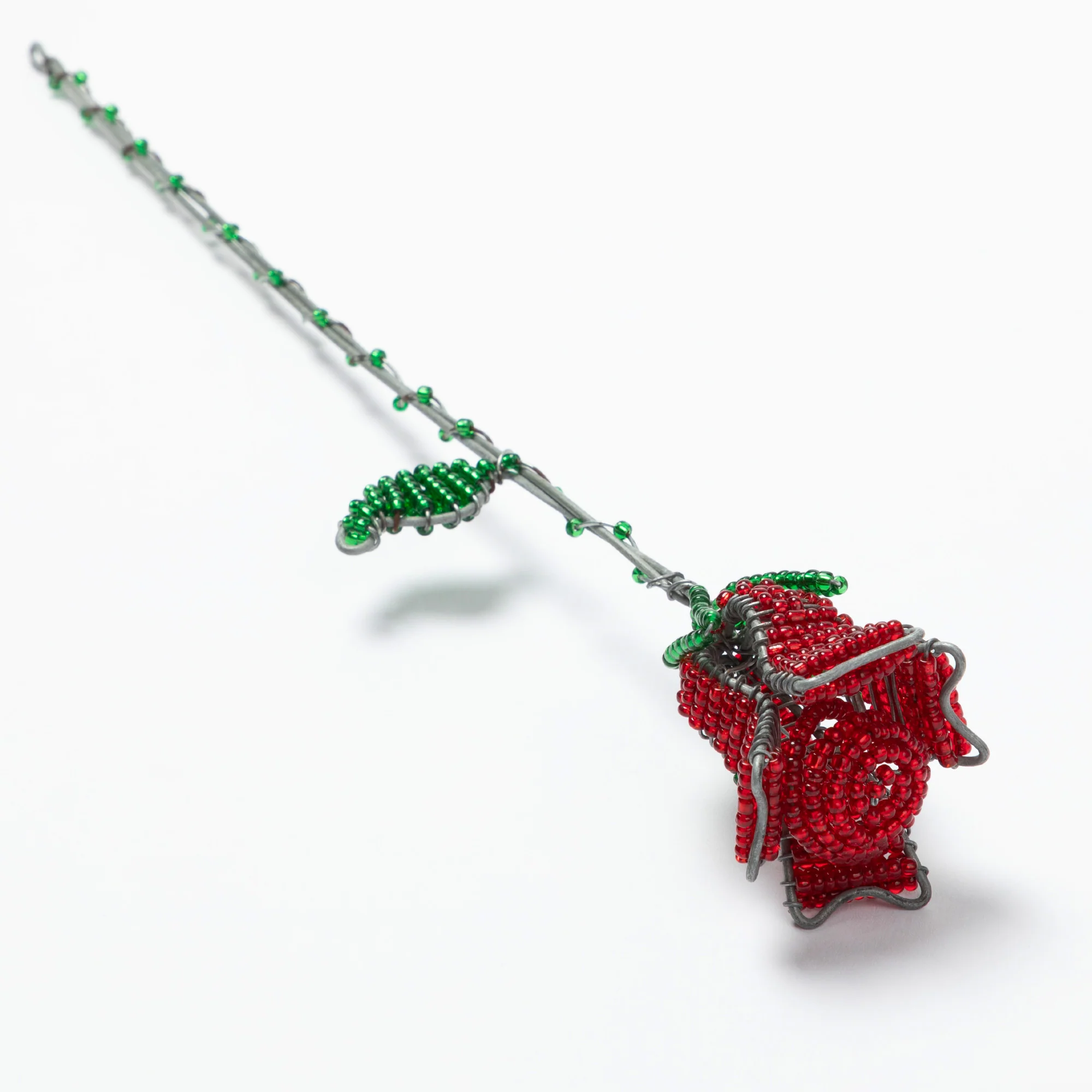 Hand-Beaded Rose Decoration - Image 3