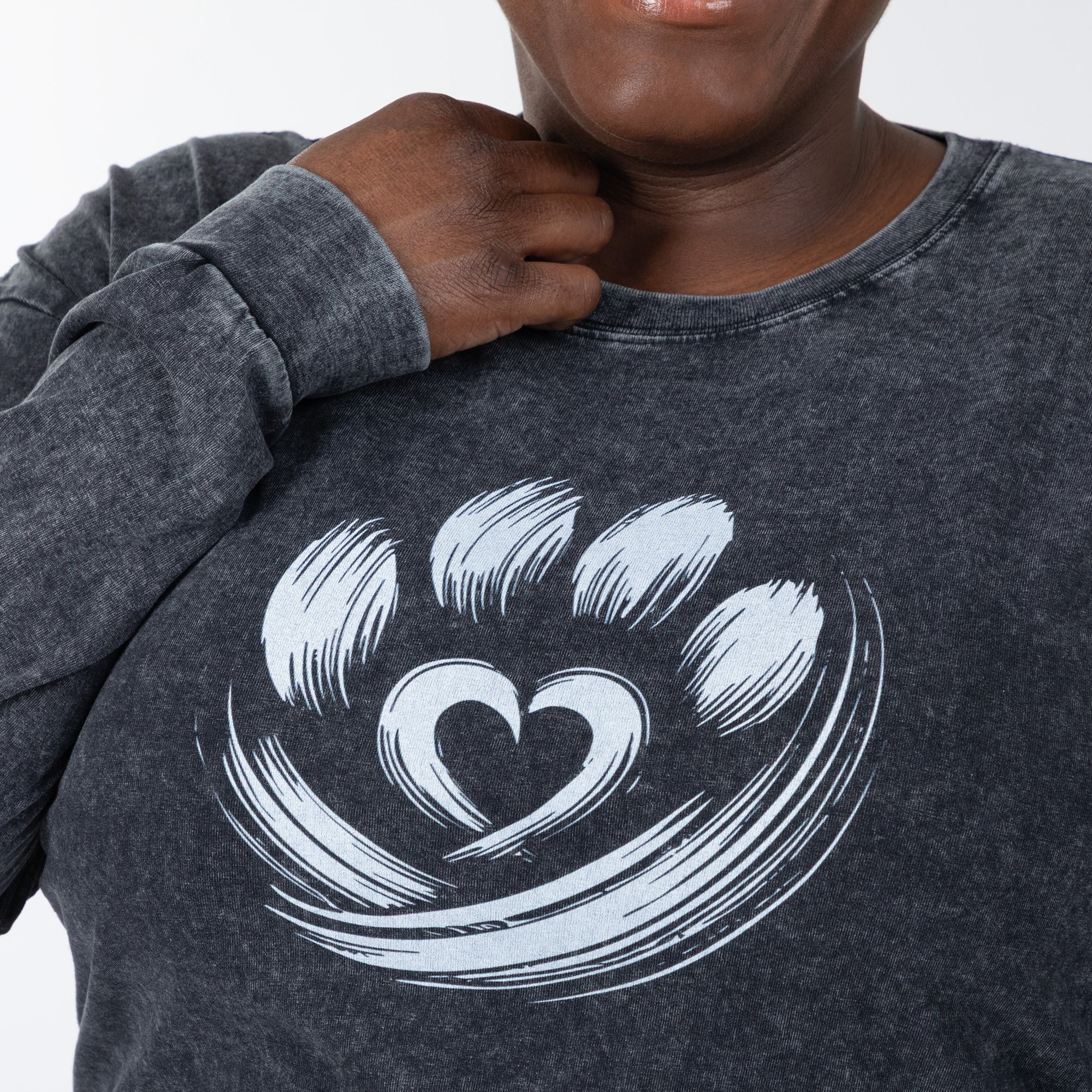 Paw of Love Mineral Wash Long Sleeve Tee - Image 3
