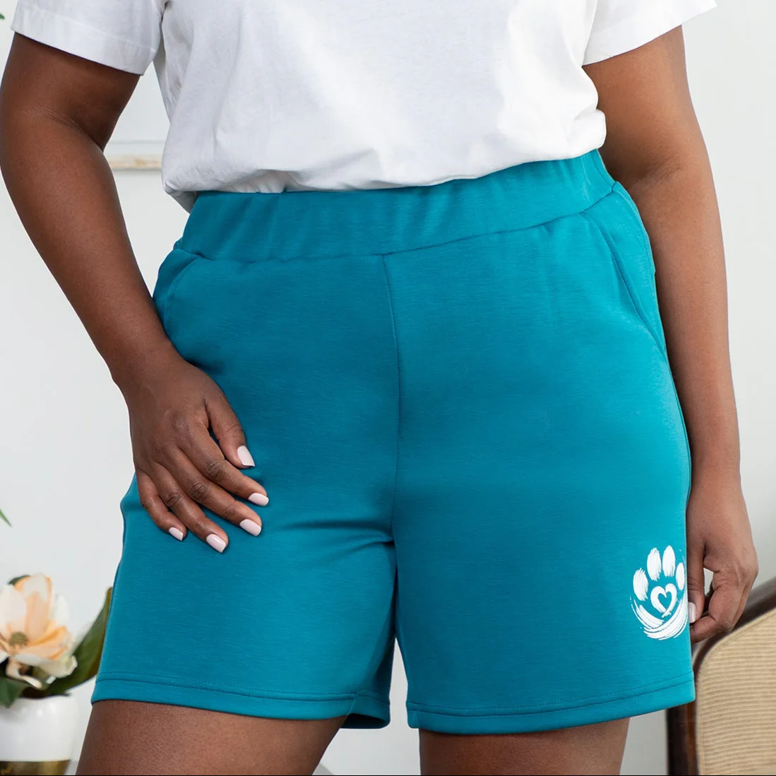 Paws of Love Soft Knit Shorts with Pockets - Image 6