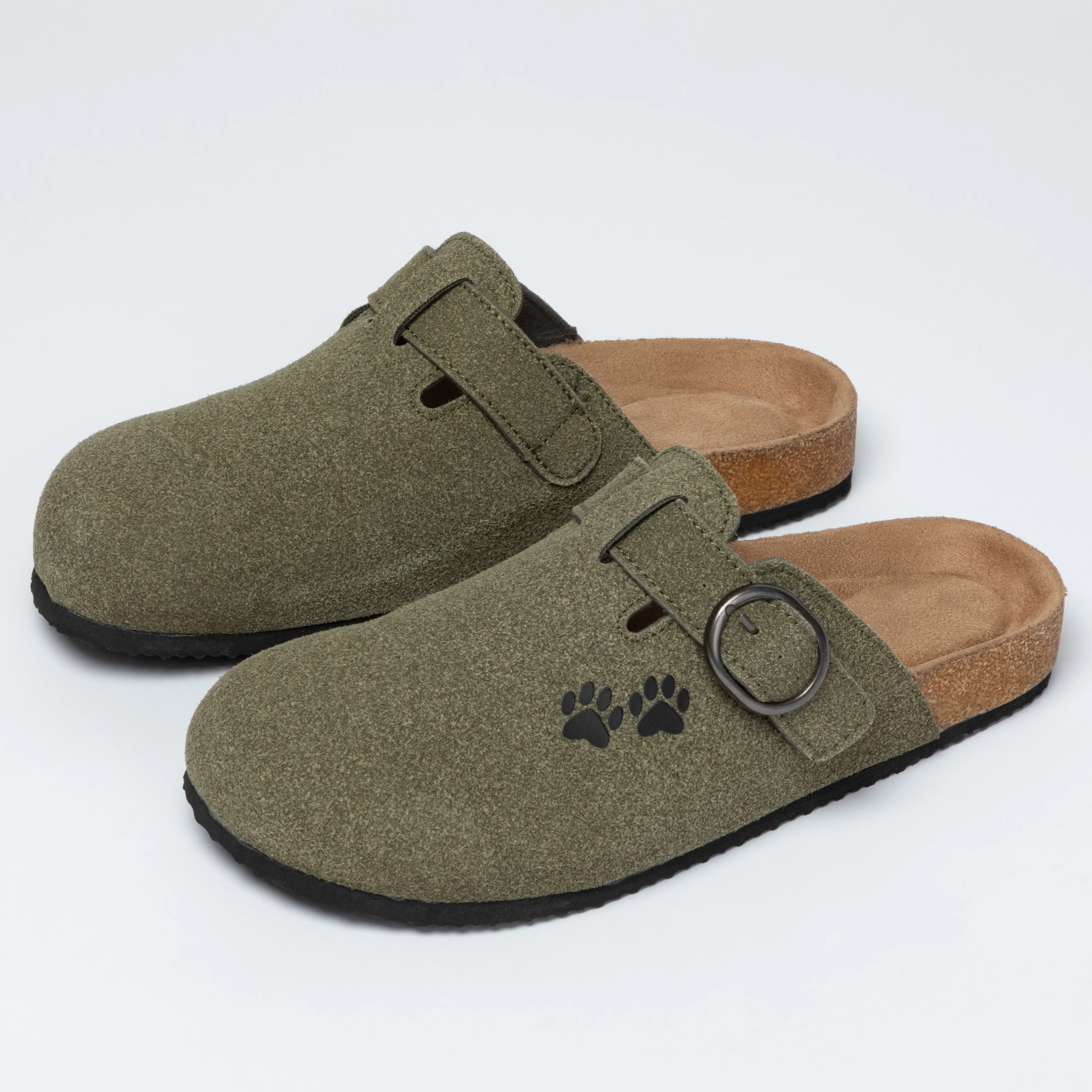 Paw Print Faux Suede Indoor/Outdoor Slide Clogs - Image 5