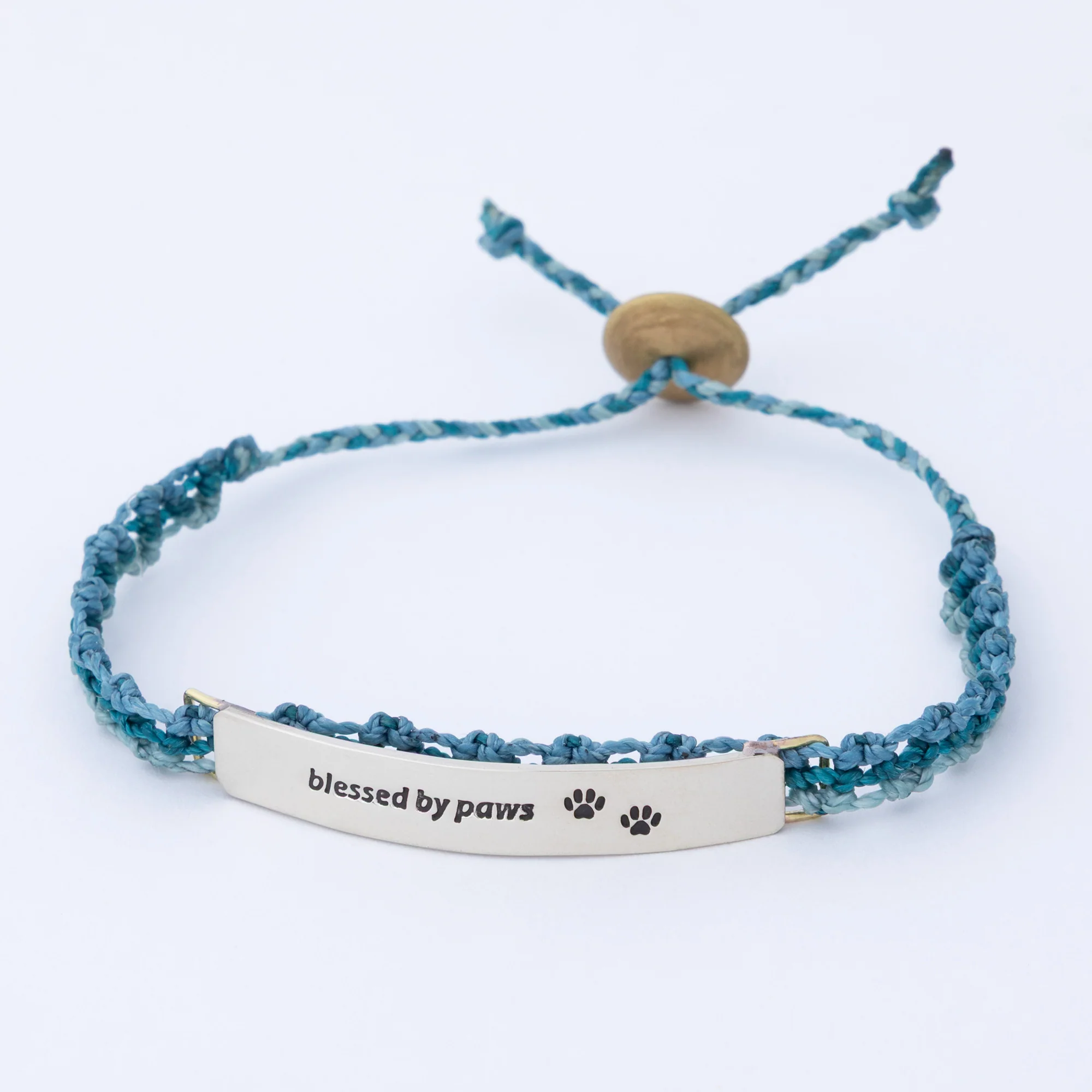 Hand Braided Paw Print Bracelet - Image 5