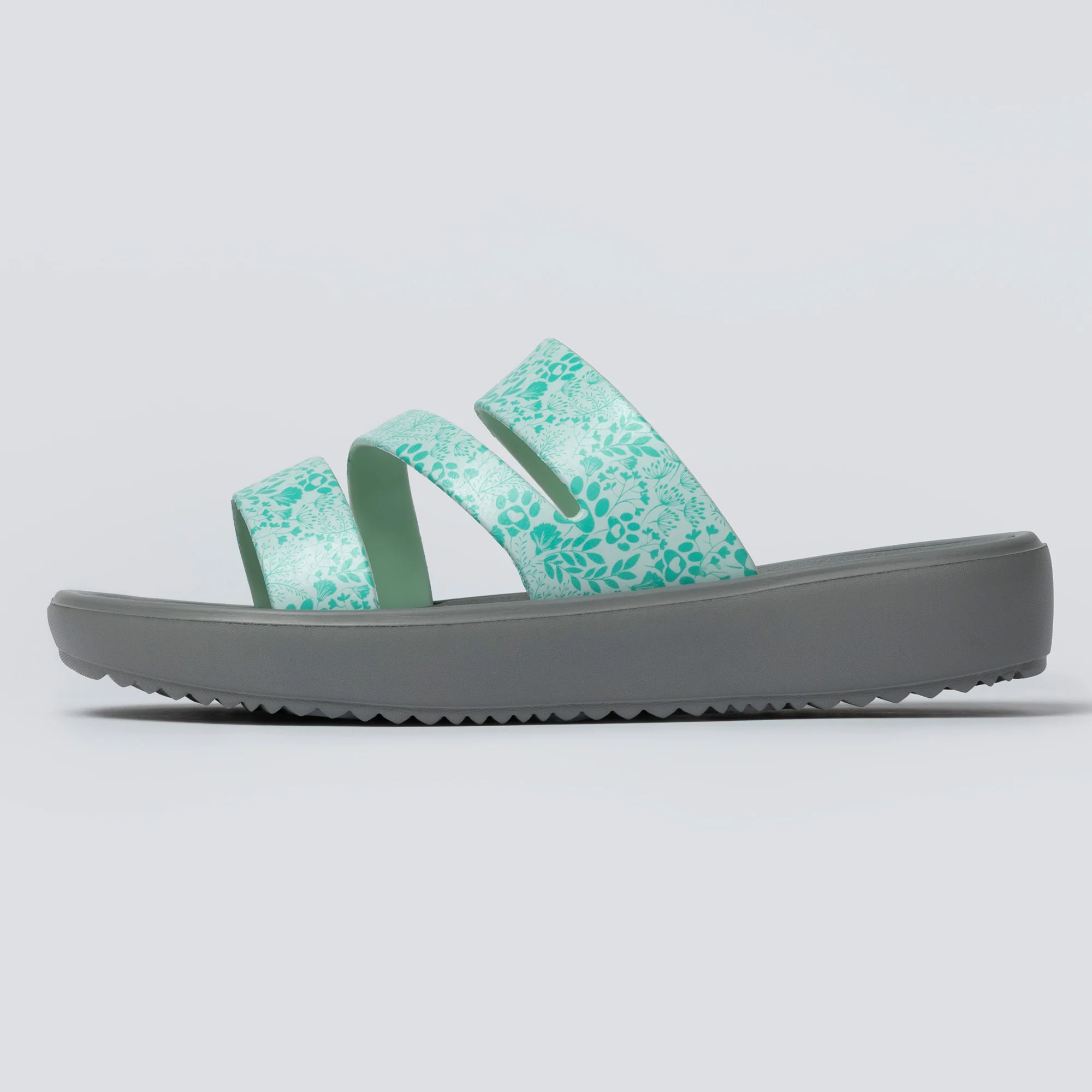 Paw Print Triple Strap Slide Sandals | Lightweight EVA Comfort Slides with Platform Sole - Image 7