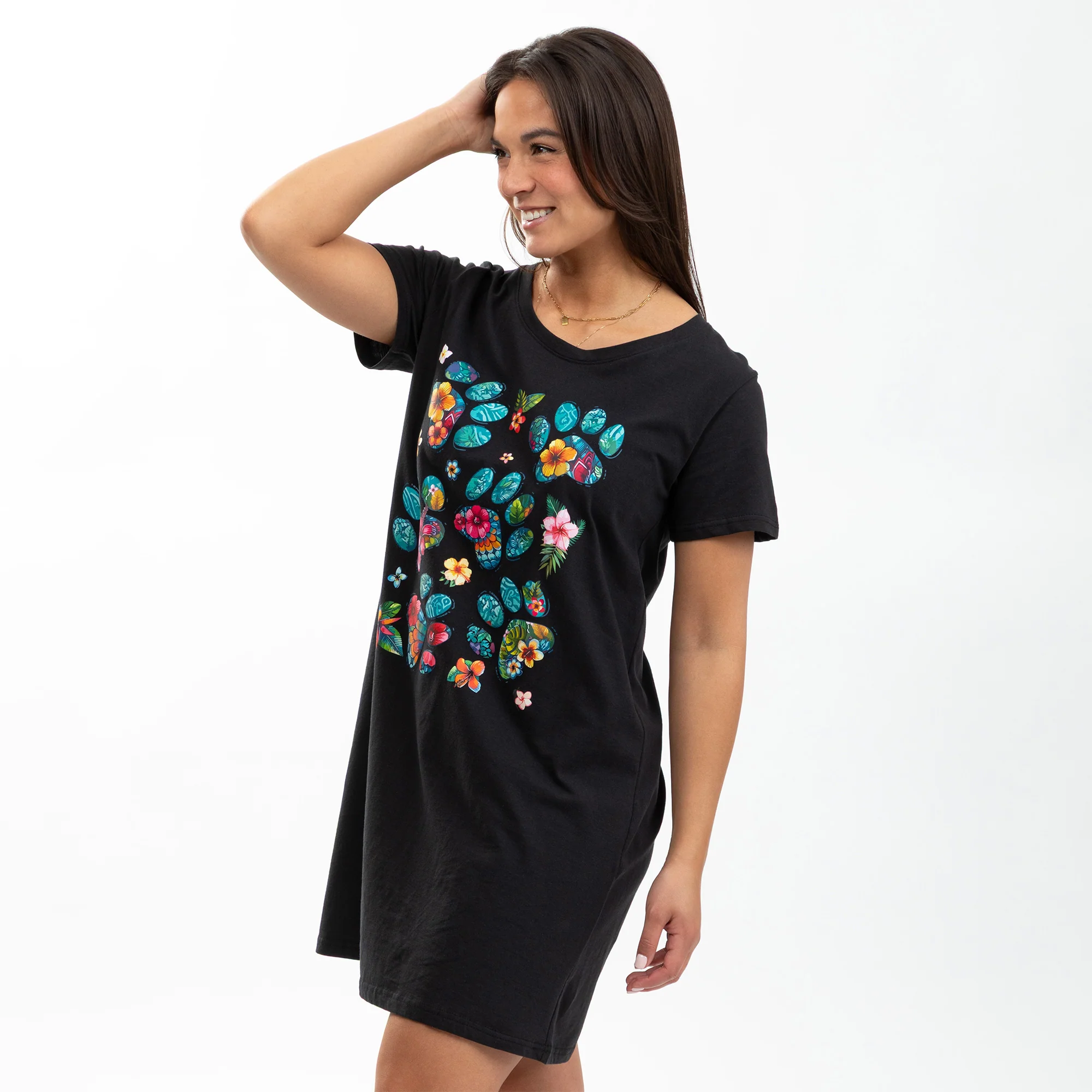 Tropical Paw 100% Cotton Short Sleeve Nightgown - Image 5