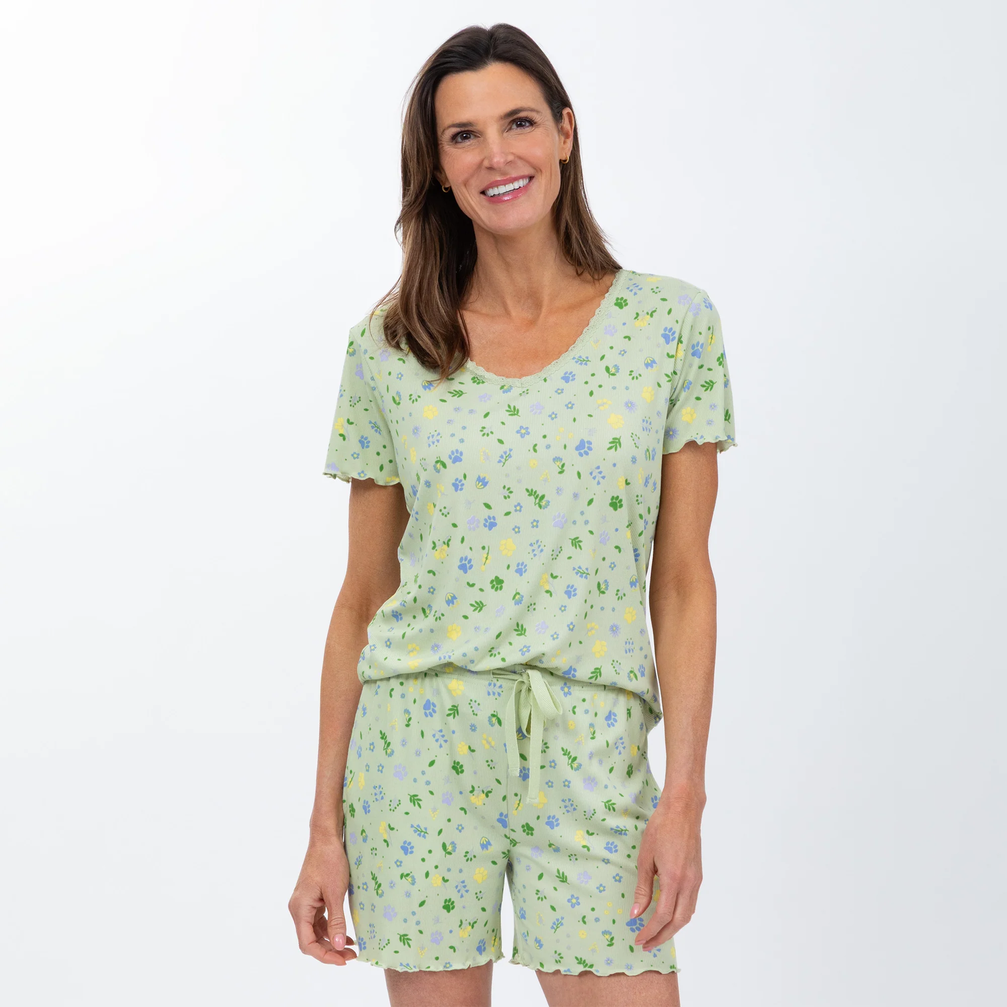 Paws in Bloom Ultra-Soft Ribbed Pajama Set - Image 21
