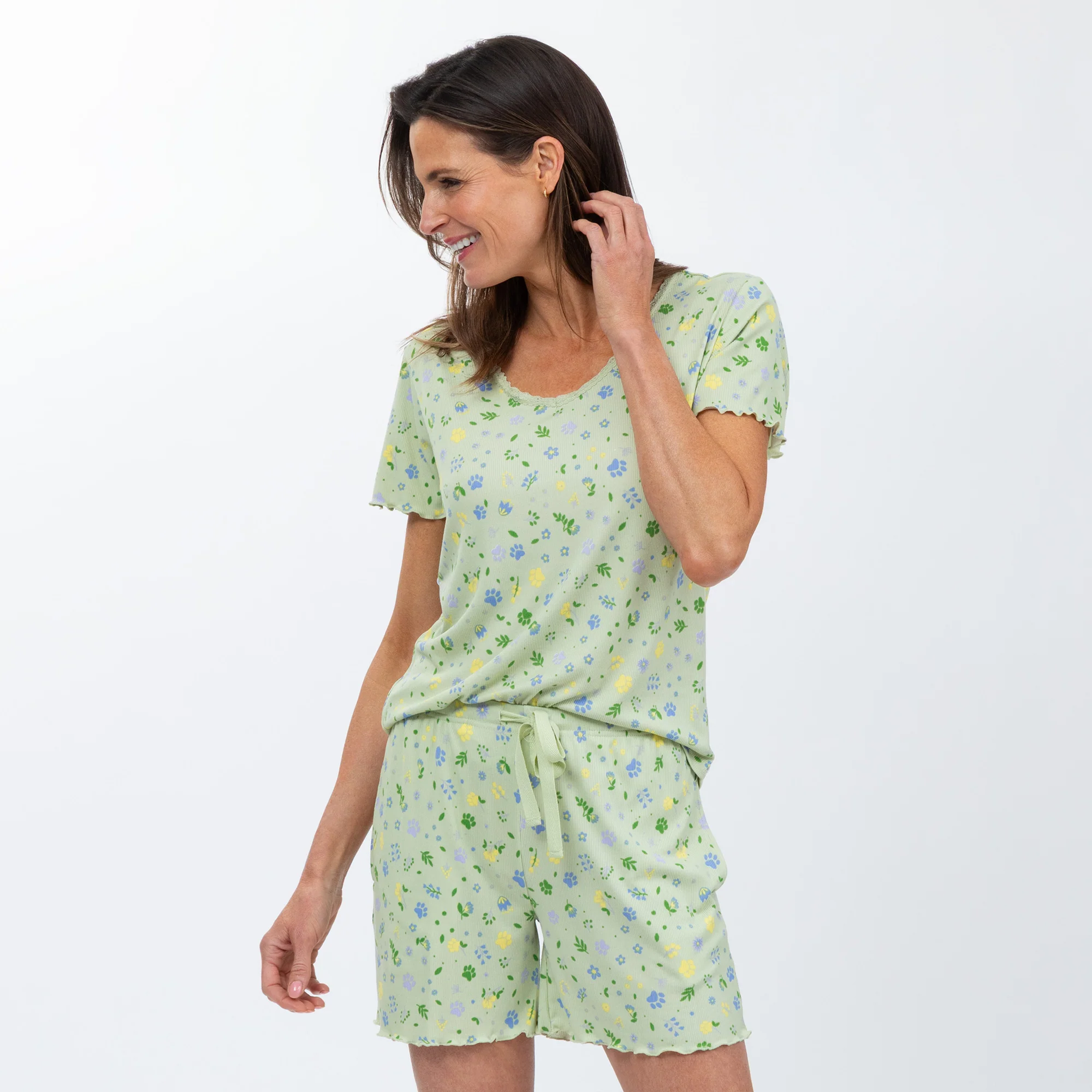 Paws in Bloom Ultra-Soft Ribbed Pajama Set - Image 22