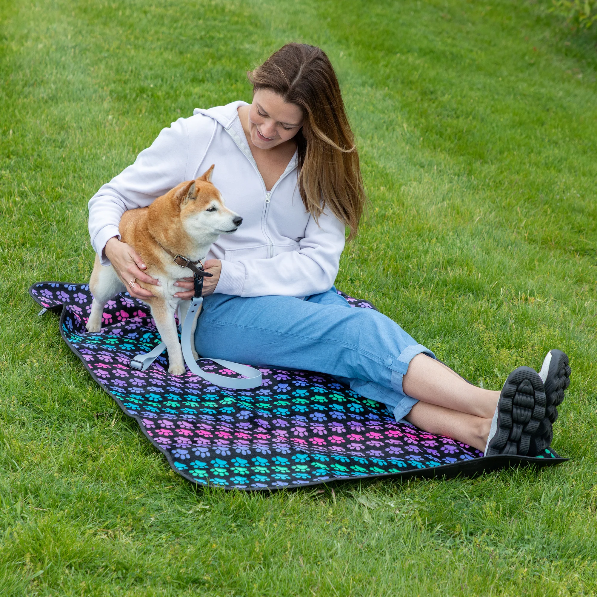Paws Outdoor Blanket with Waterproof Backing & Handle - Image 10
