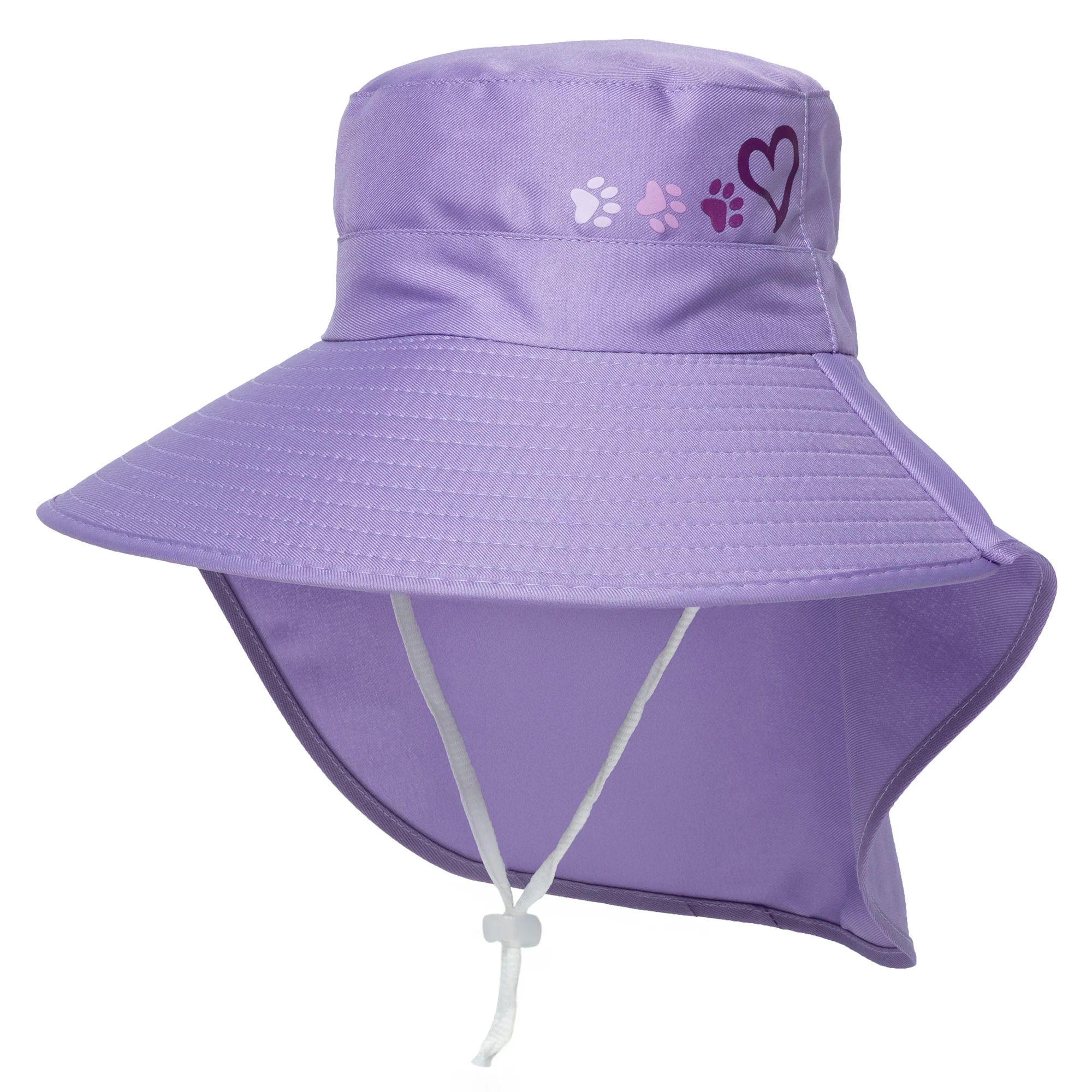 Paw Print UPF 50+ Waterproof Ponytail Sun Hat with Neck Protection - Image 13