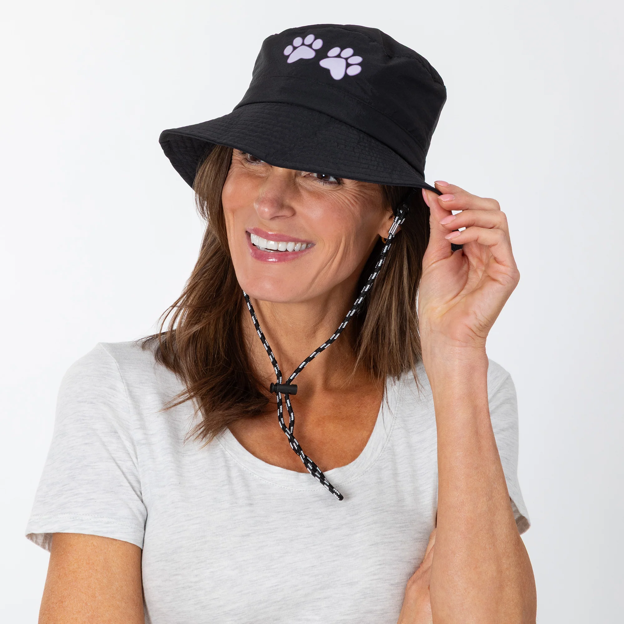 Paw Print Foldable Quick Dry Waterproof UPF 50+ Bucket Hat - Image 2