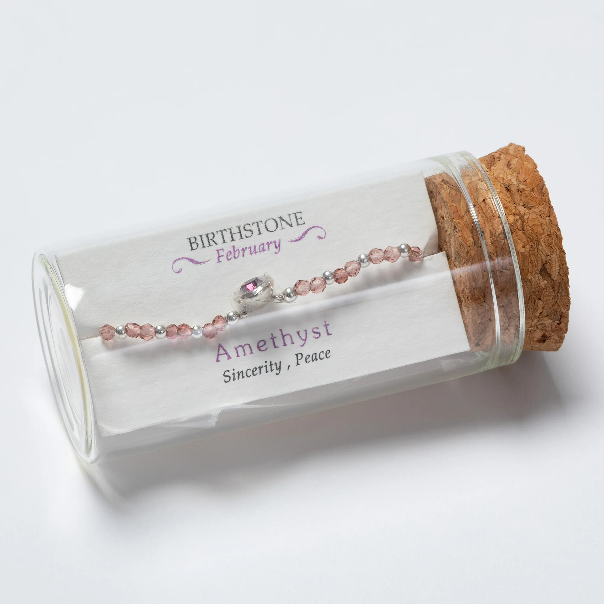 Positive Message in a Bottle Birthstone Bracelet Gift - Image 8