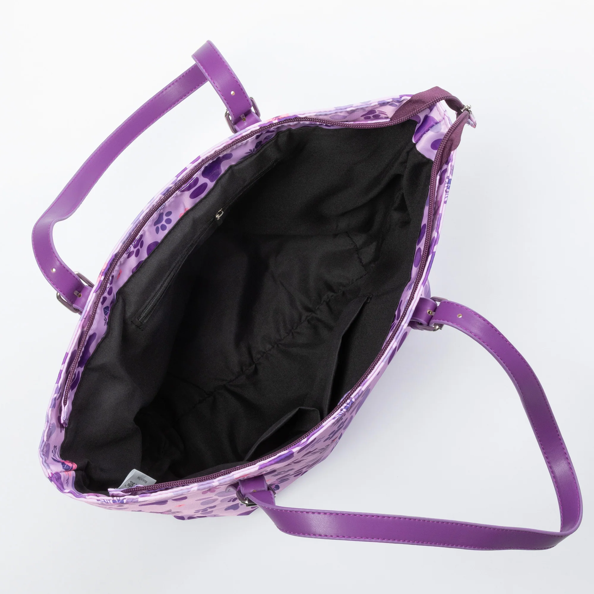 Paw Print Zip Top Nylon Tote Bag - Image 7