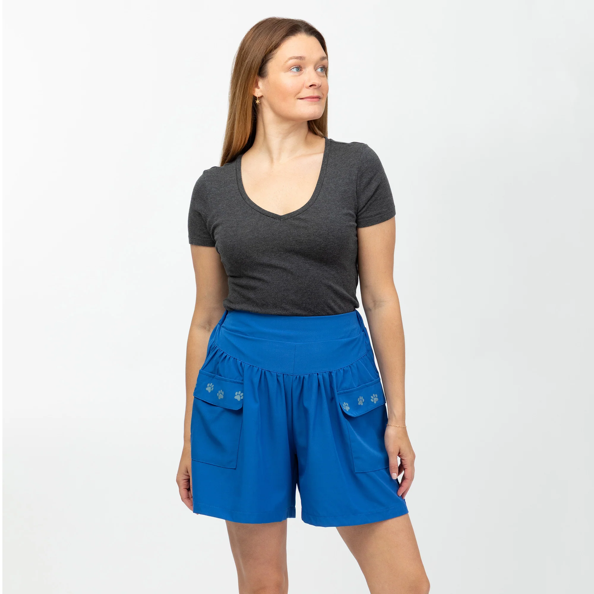 Paw Print Lightweight Performance Shorts with Cargo Pockets - Image 11