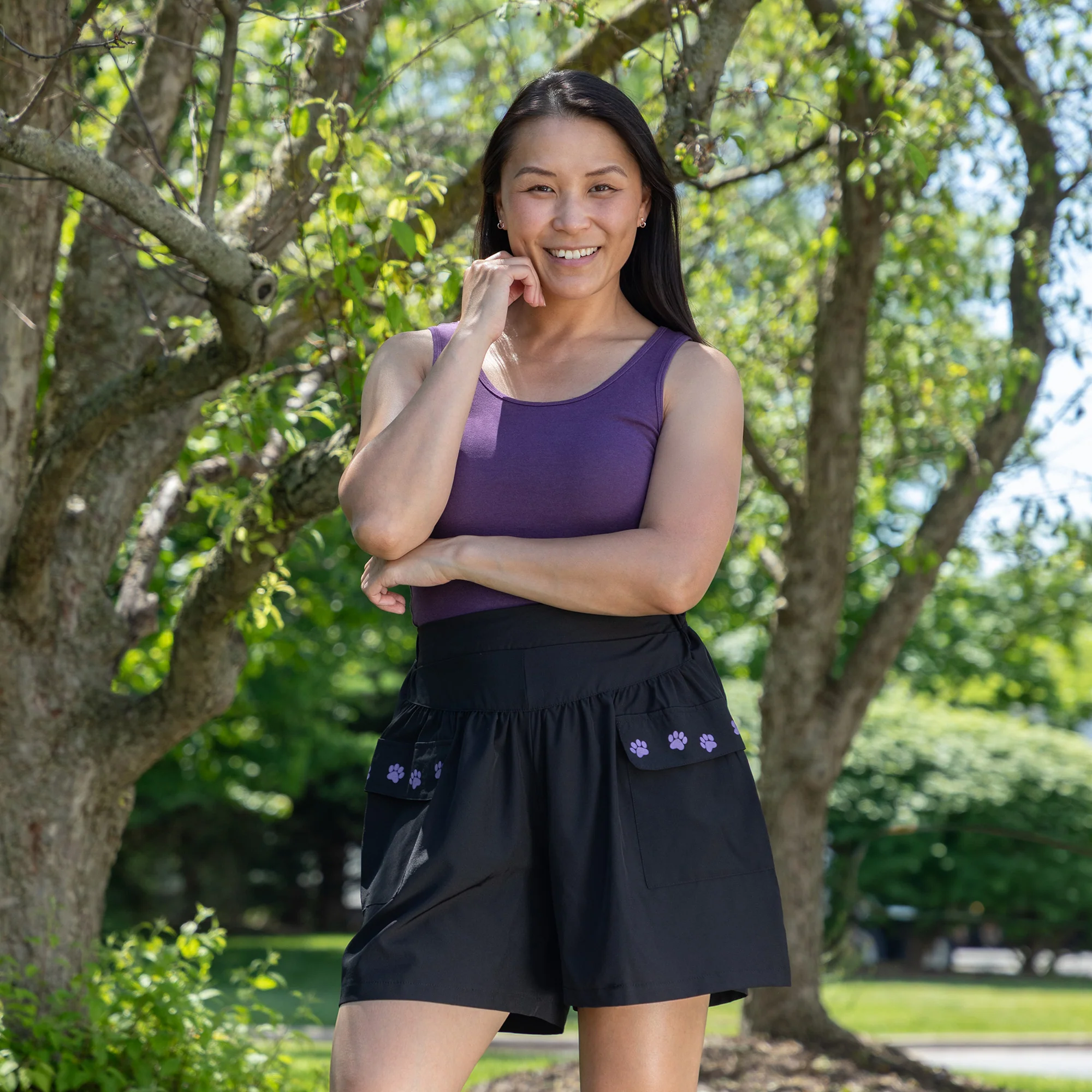 Paw Print Lightweight Performance Shorts with Cargo Pockets - Image 8