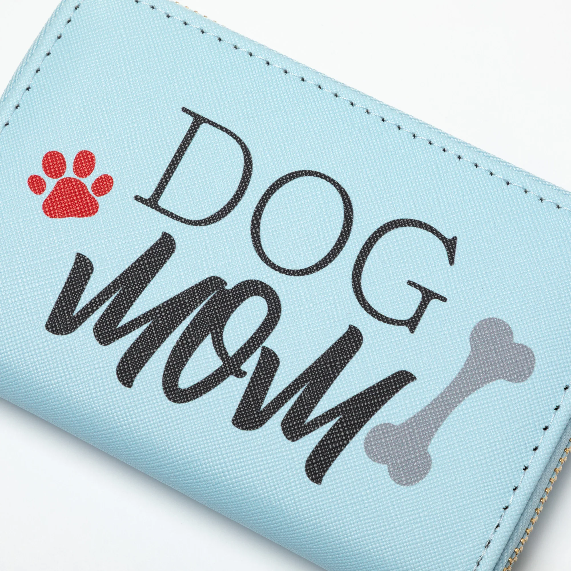 Cat Mom & Dog Mom Faux Leather Zip Around Wallet - Image 16