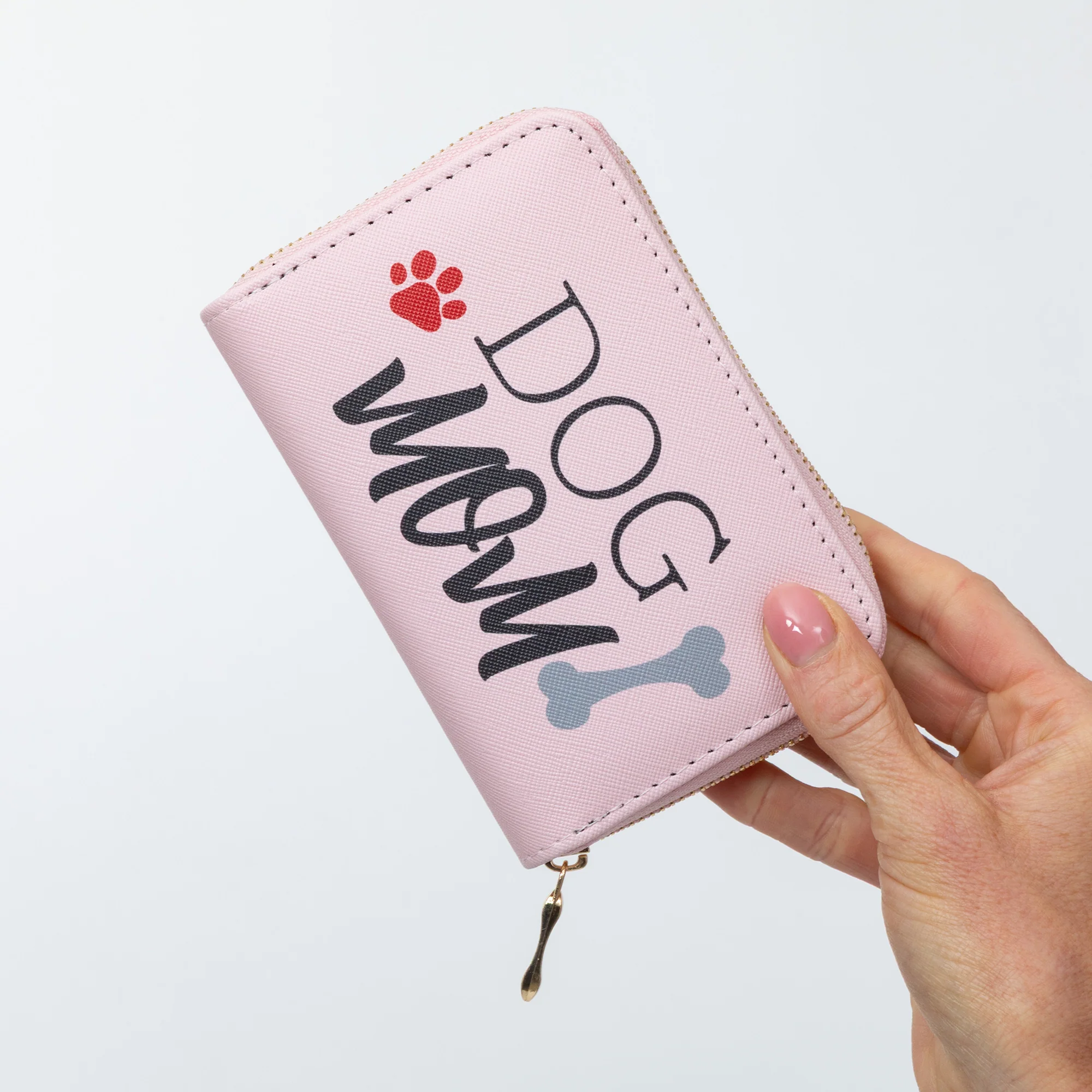 Cat Mom & Dog Mom Faux Leather Zip Around Wallet - Image 24