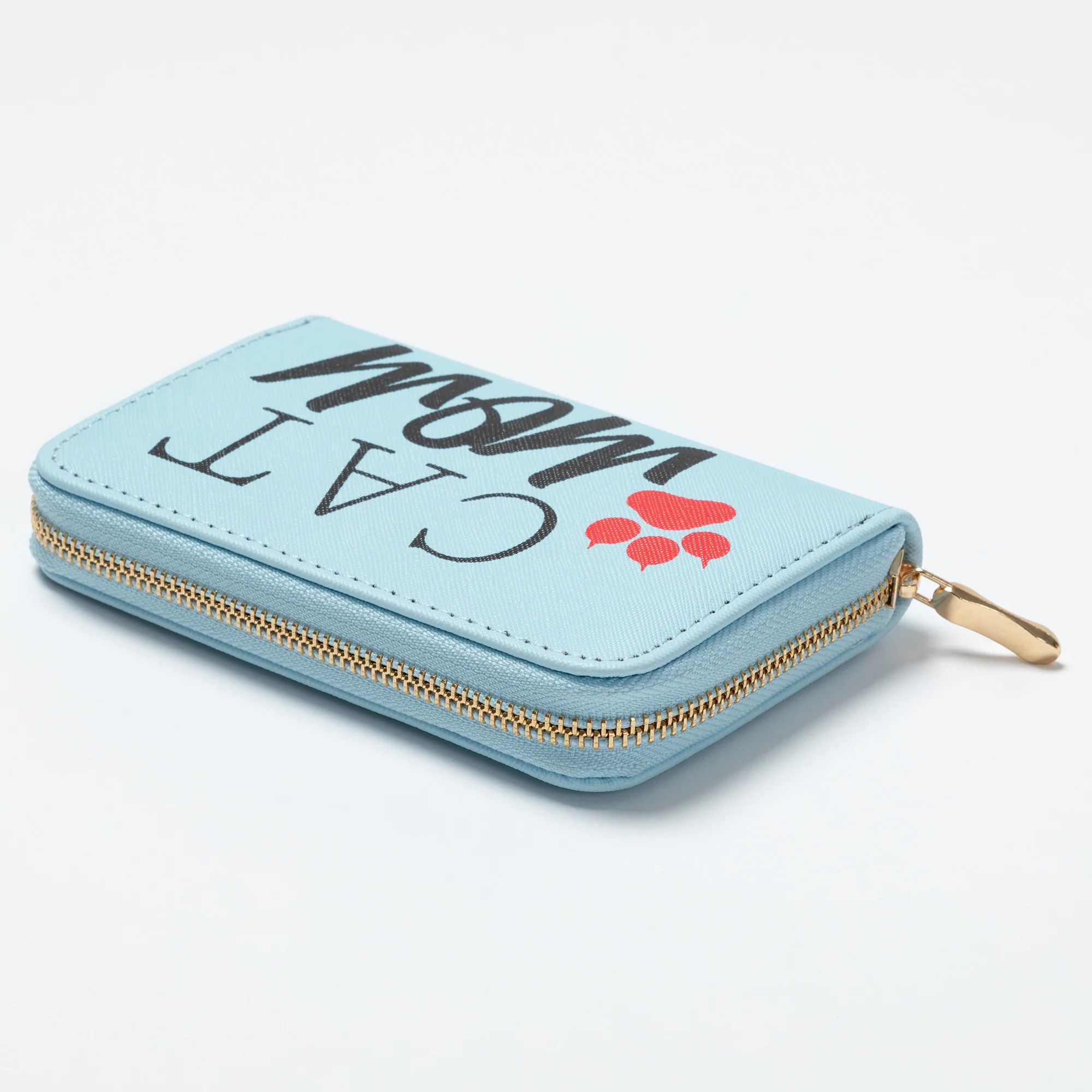 Cat Mom & Dog Mom Faux Leather Zip Around Wallet - Image 5