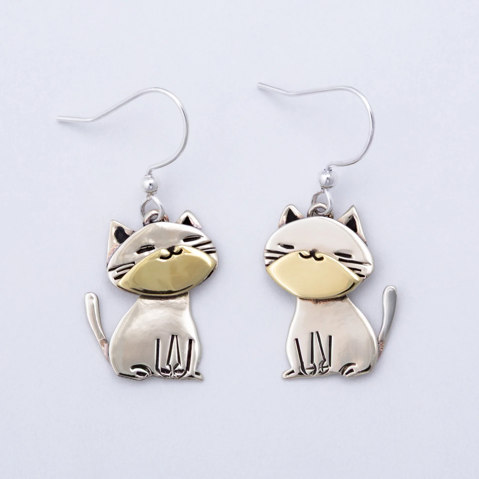 Cat & Dog Mixed Metal Earrings | Handmade, Fair Trade - Image 45