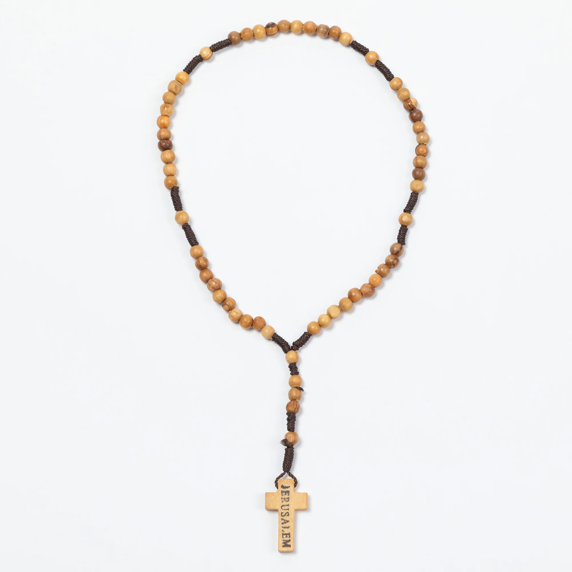 Handmade Olivewood Rosary | Prayer Beads with Embroidered Bag - Image 2