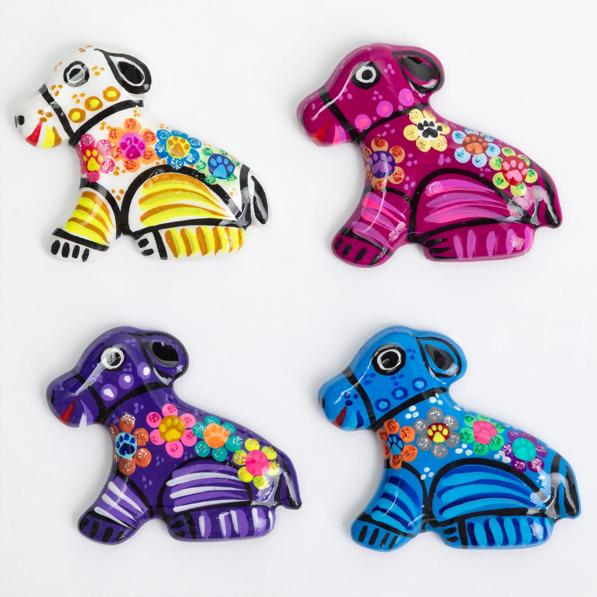 Hand-Painted Ceramic Dog Magnet