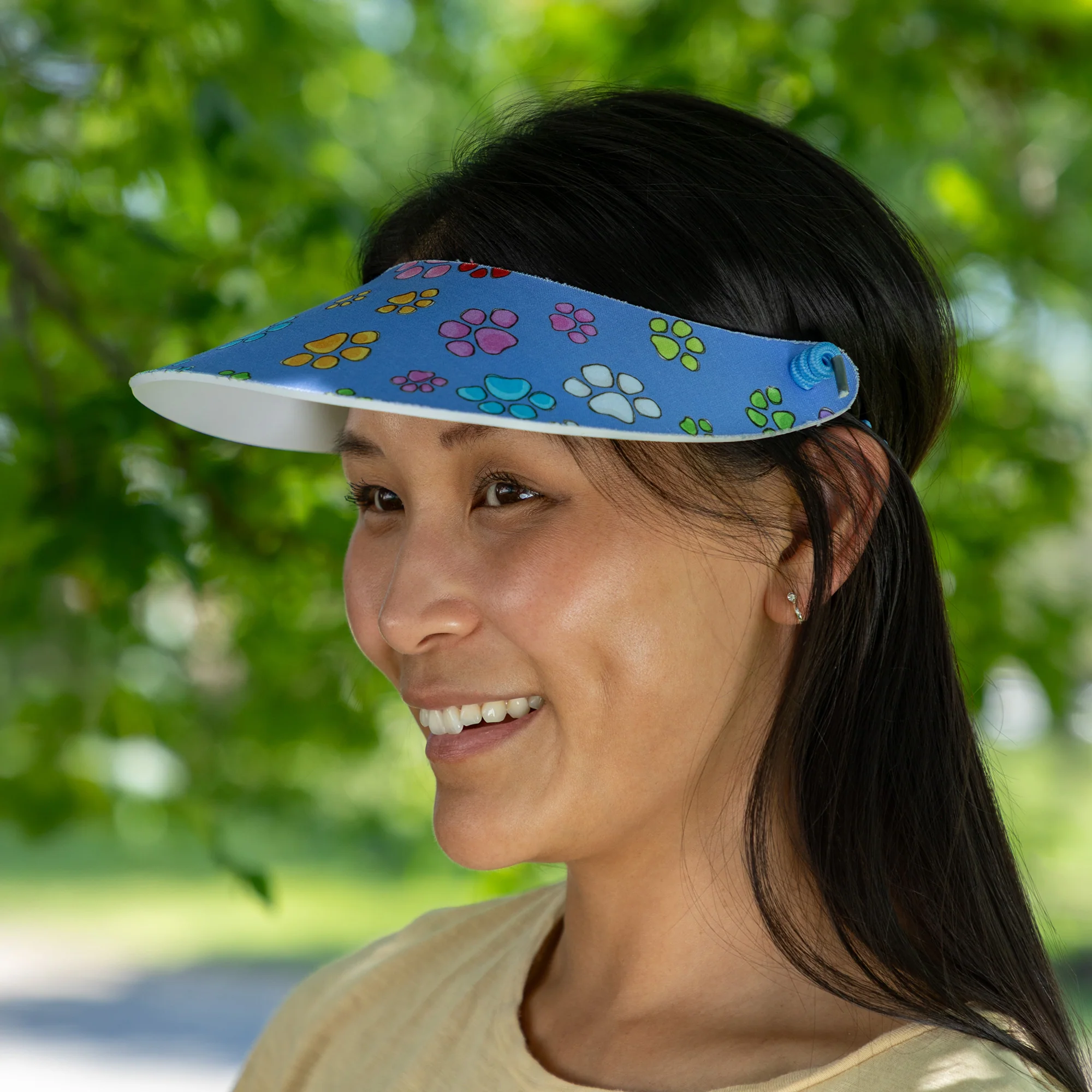 Paw Print Lightweight Packable Foam Sun Visor | Made in USA - Image 4