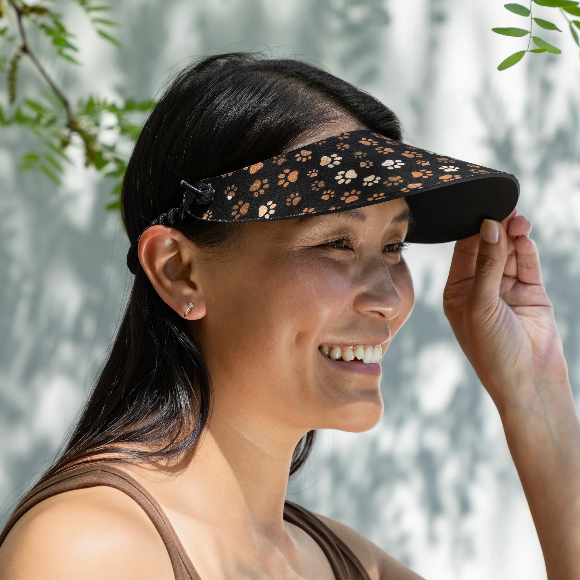 Paw Print Lightweight Packable Foam Sun Visor | Made in USA - Image 5
