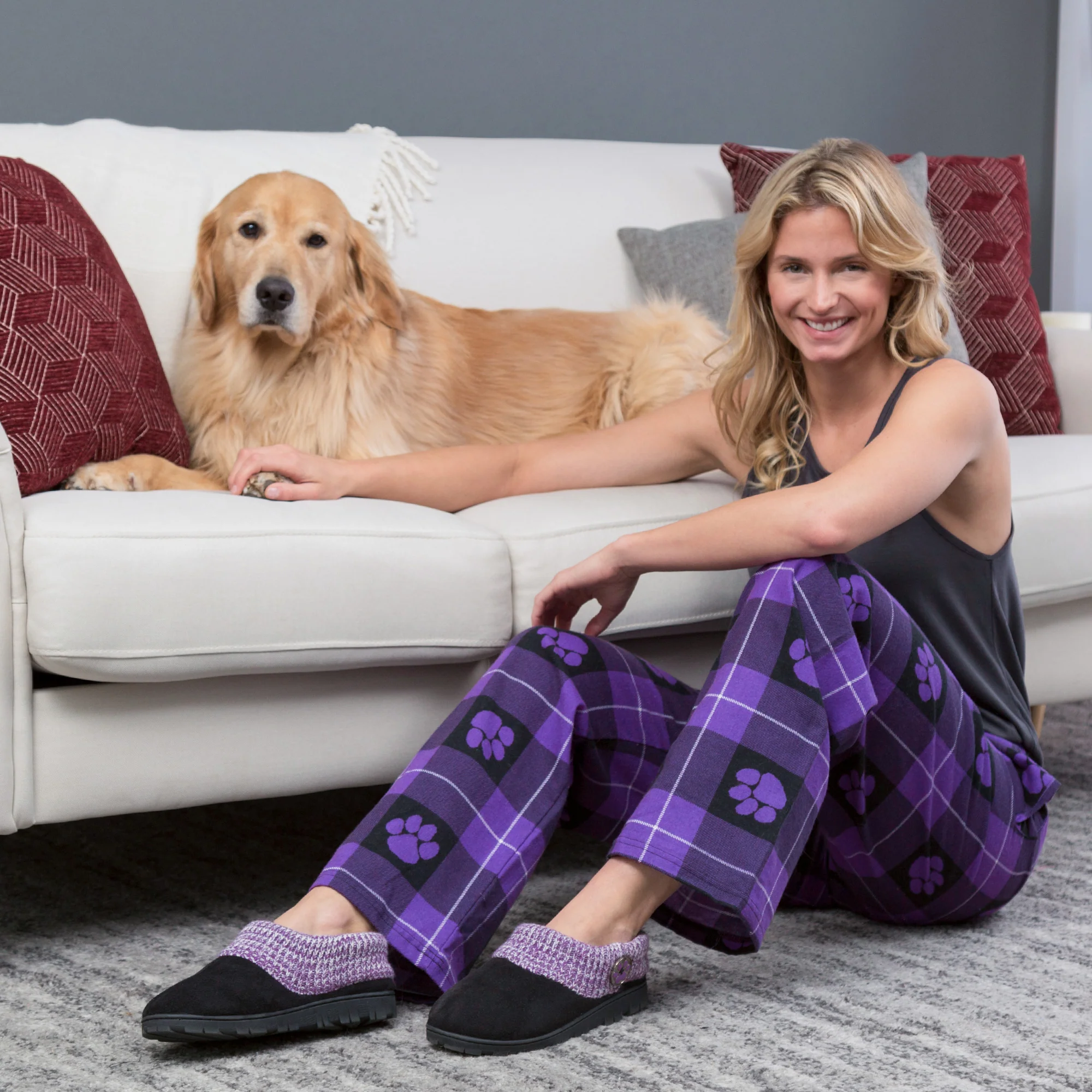 Flannel Paw Lounge Pants - Image 6