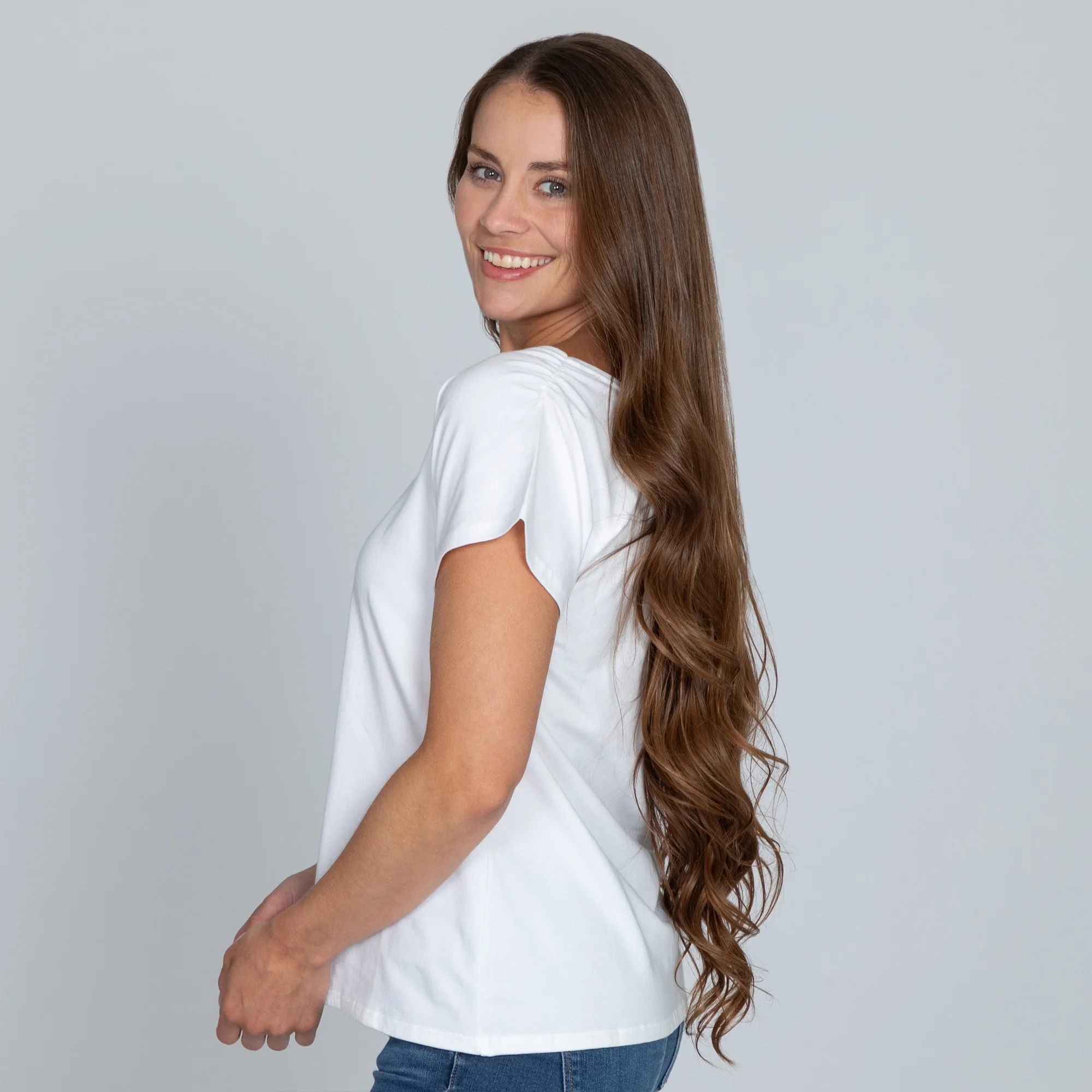 Organic Shirred Sleeve Tee - Image 12