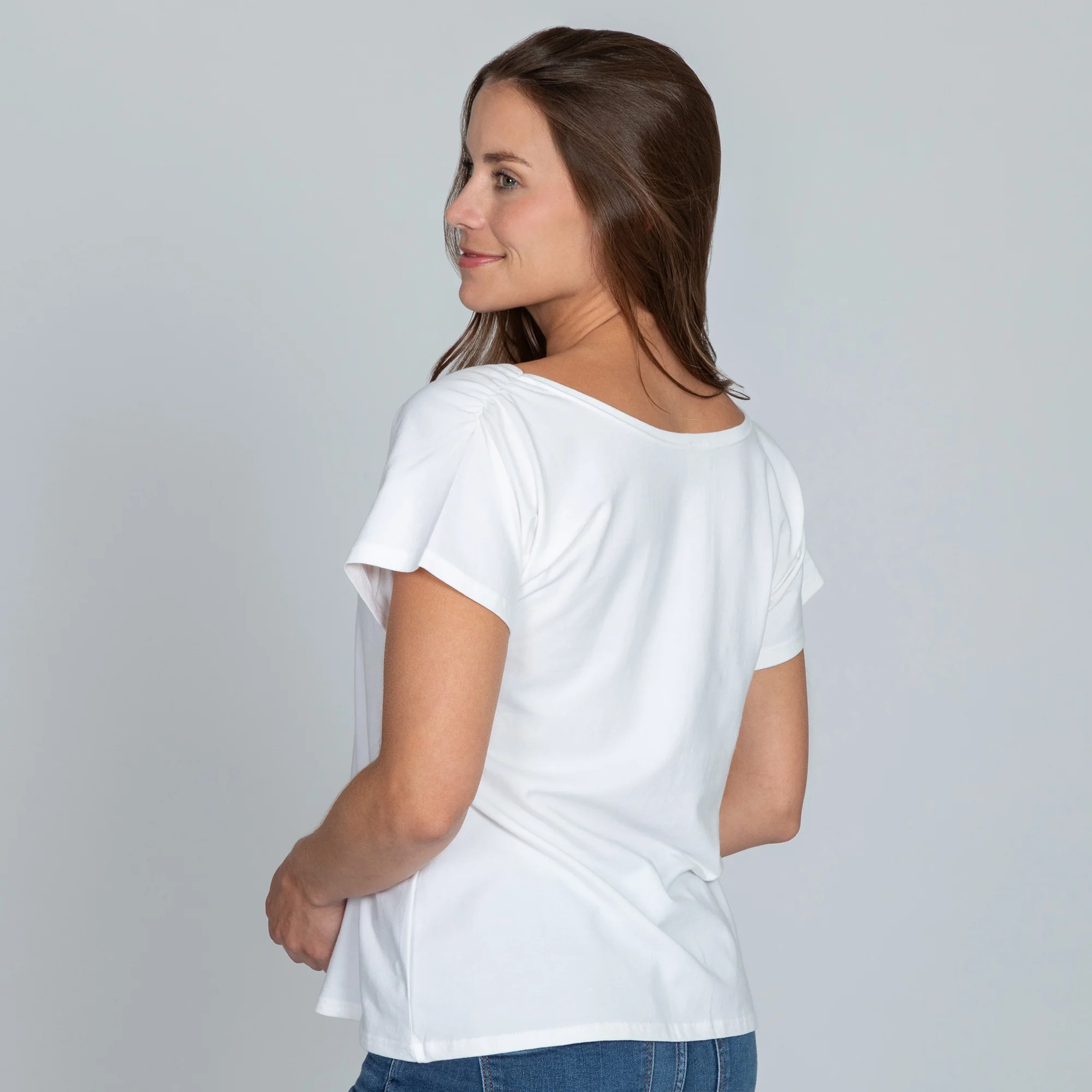 Organic Shirred Sleeve Tee - Image 13