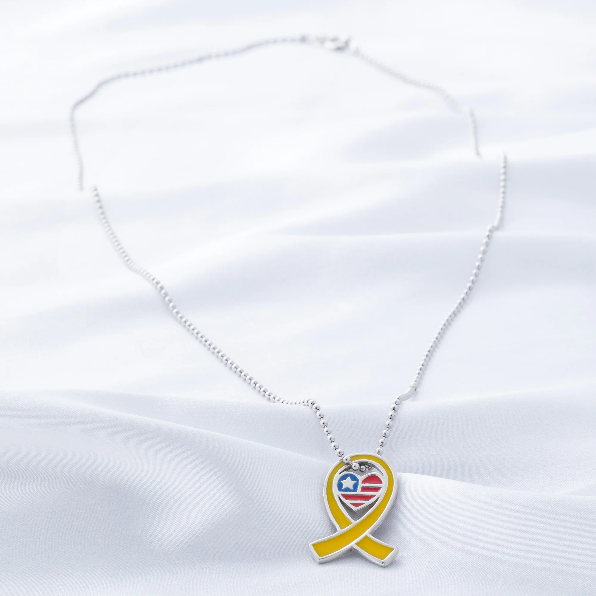 America in My Heart Yellow Ribbon Necklace - Image 3