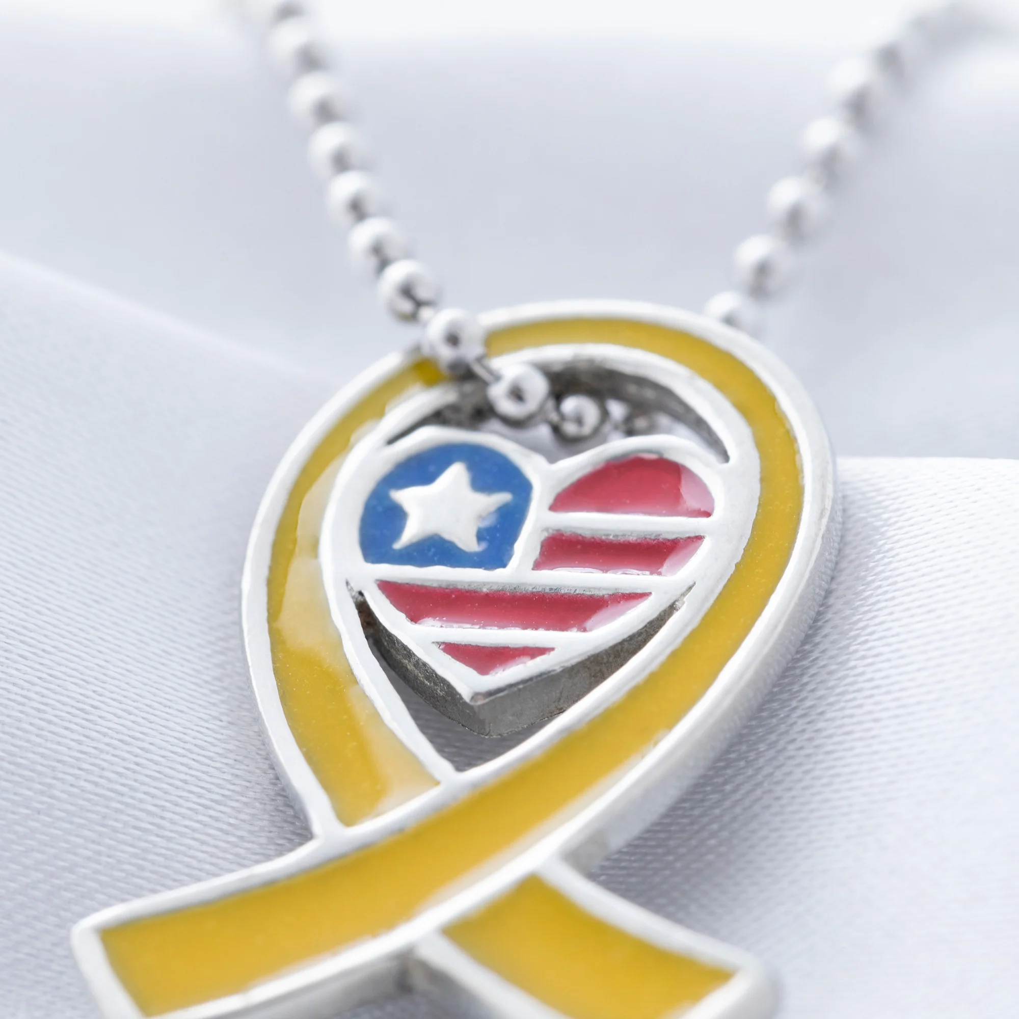 America in My Heart Yellow Ribbon Necklace - Image 4