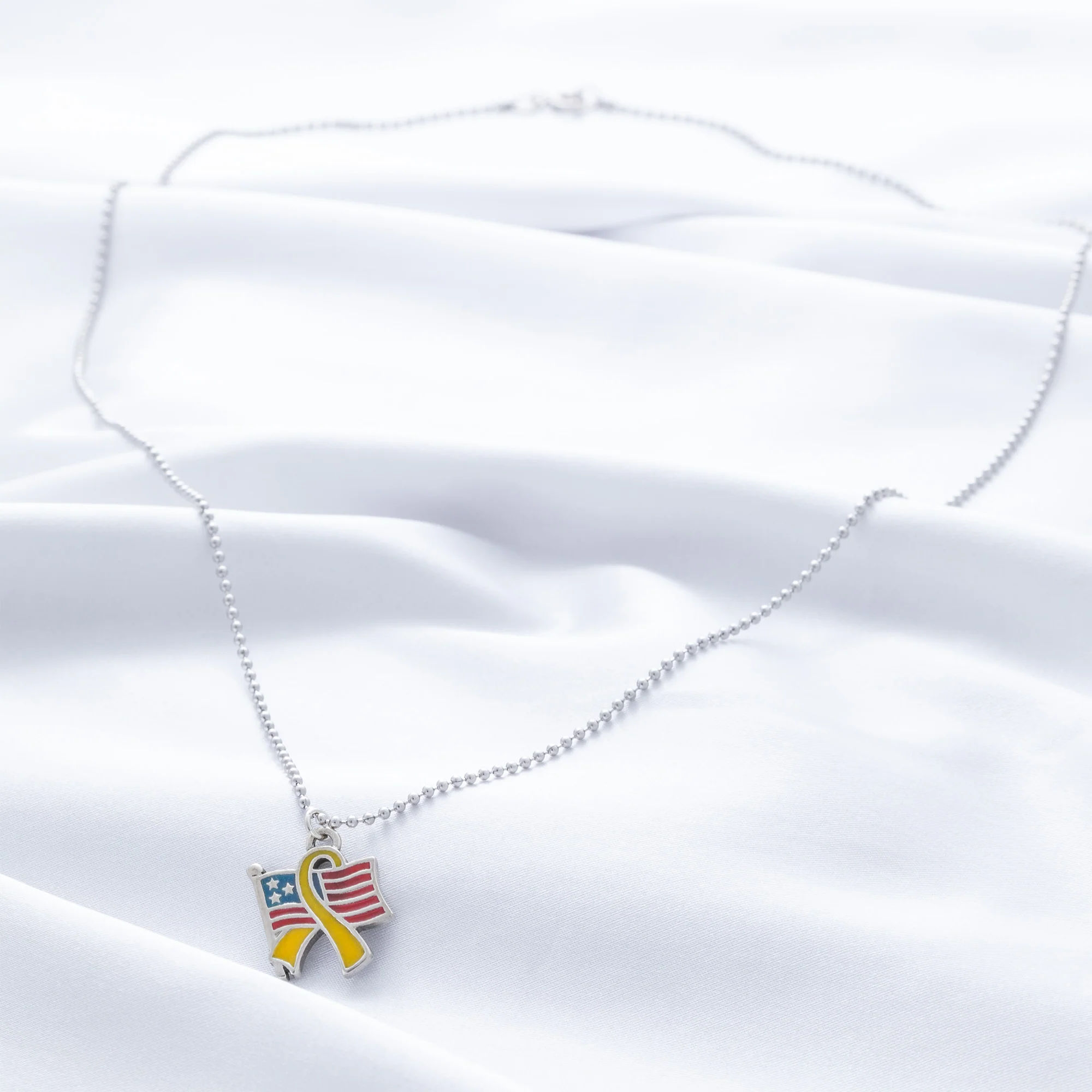 Flag & Yellow Ribbon Necklace - Image 3
