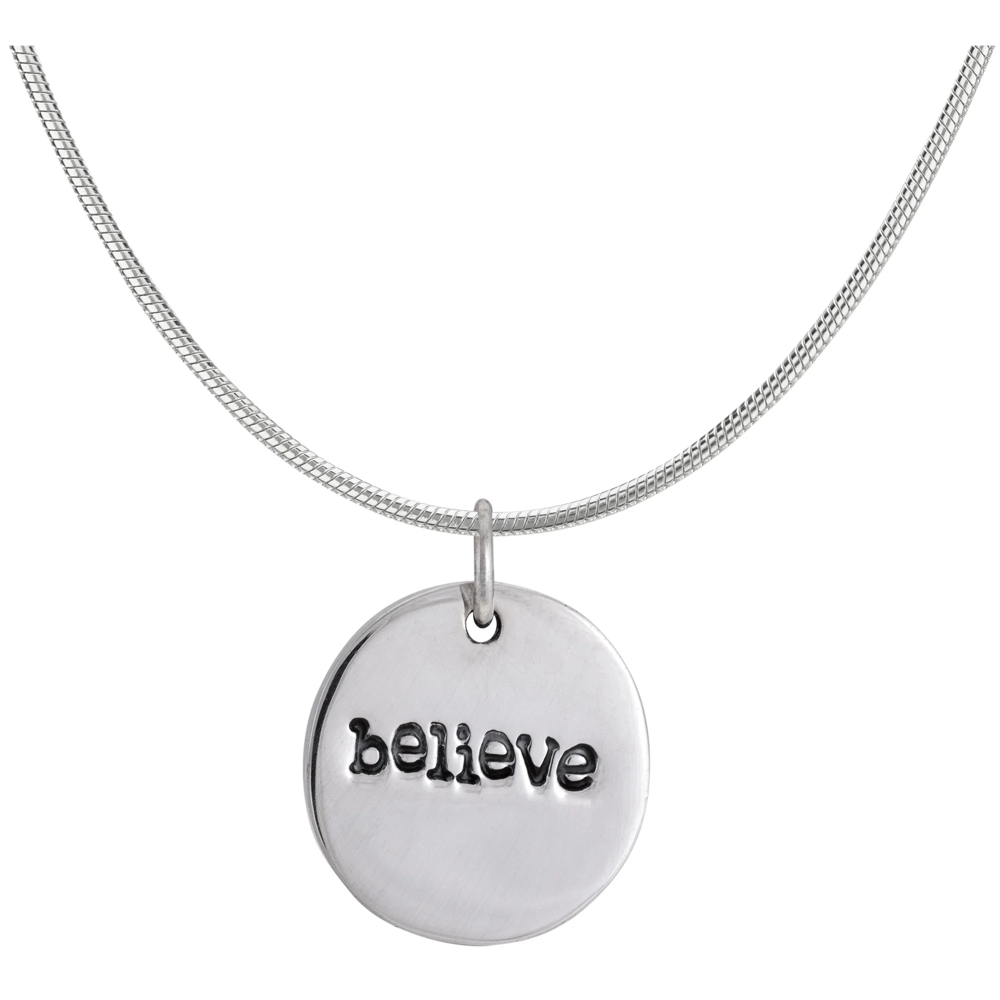 Believe Dream Double Sided Sterling Necklace - Image 2