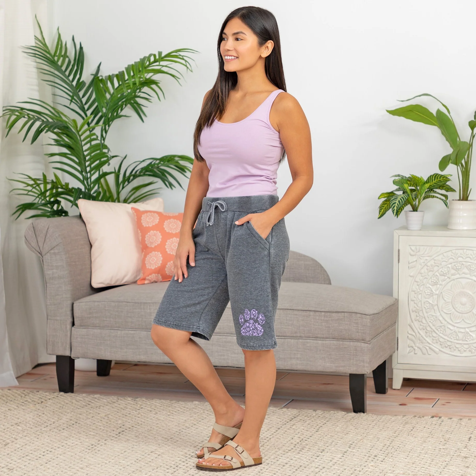 Purple Paw Burnout Board Shorts - Image 14