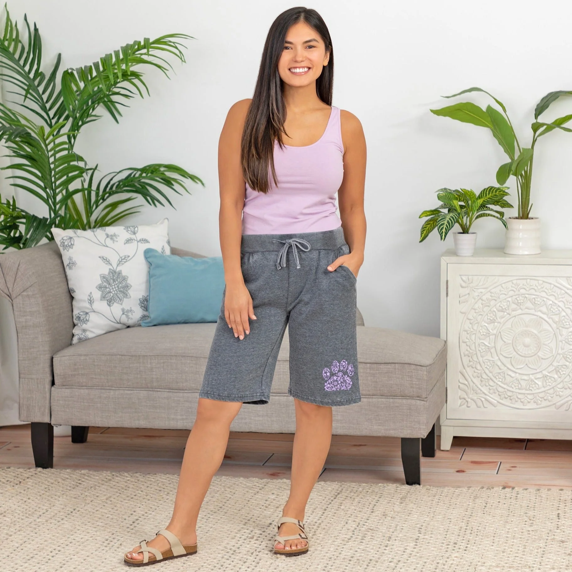 Purple Paw Burnout Board Shorts - Image 15
