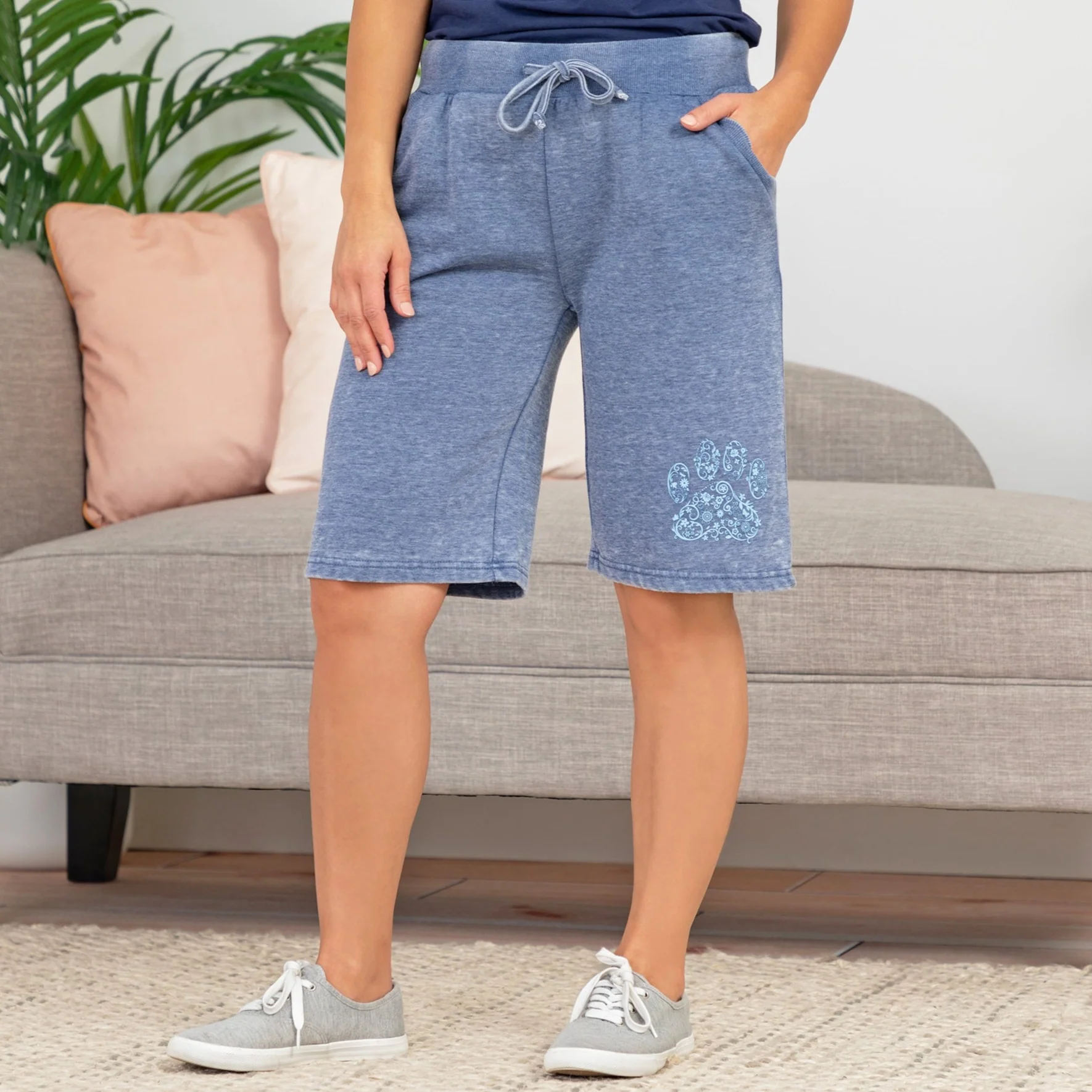 Purple Paw Burnout Board Shorts - Image 9