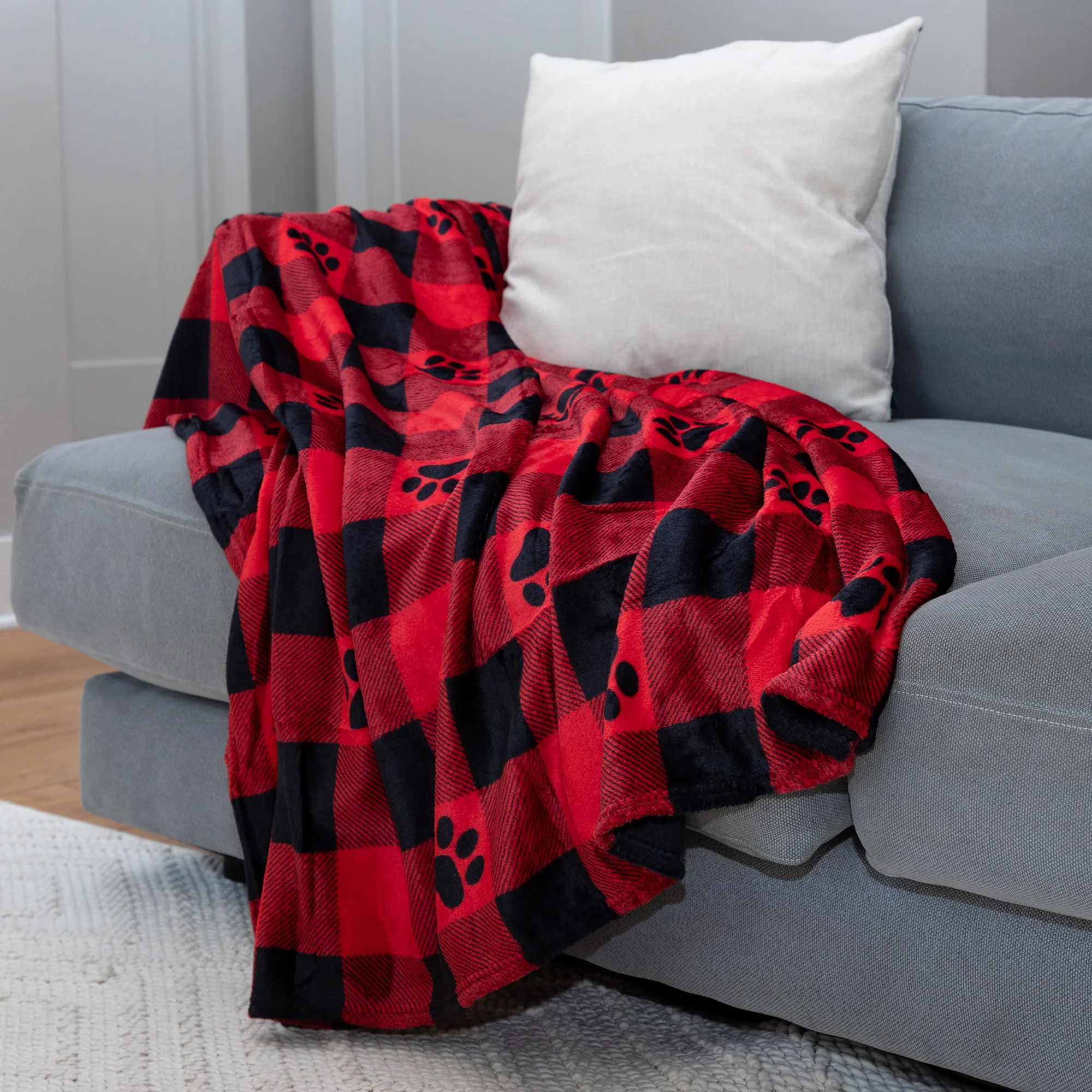 Super Cozy™ Fleece Paw Print Throw Blanket - Image 12