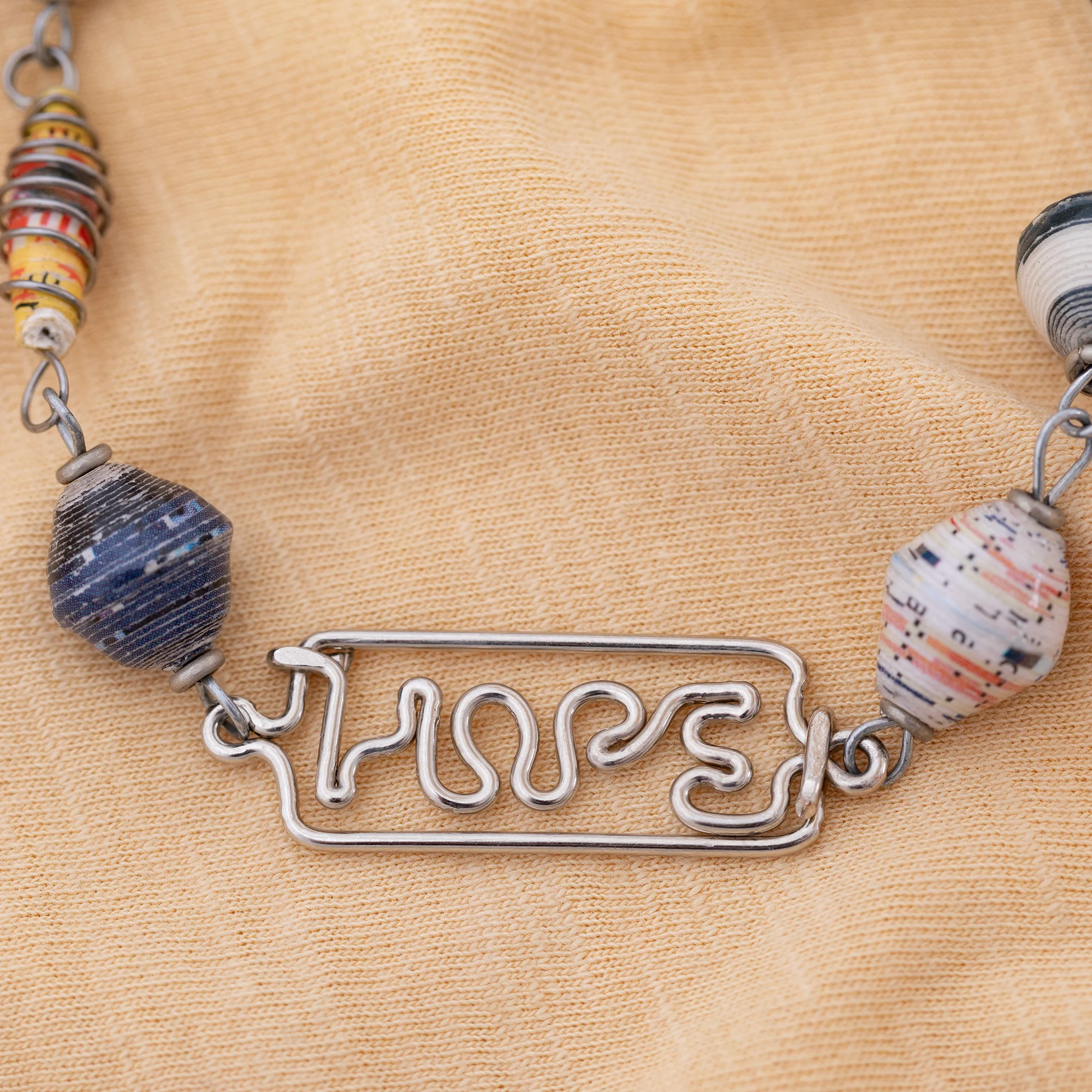 Recycled Magazine Inspiration Necklace - Image 2