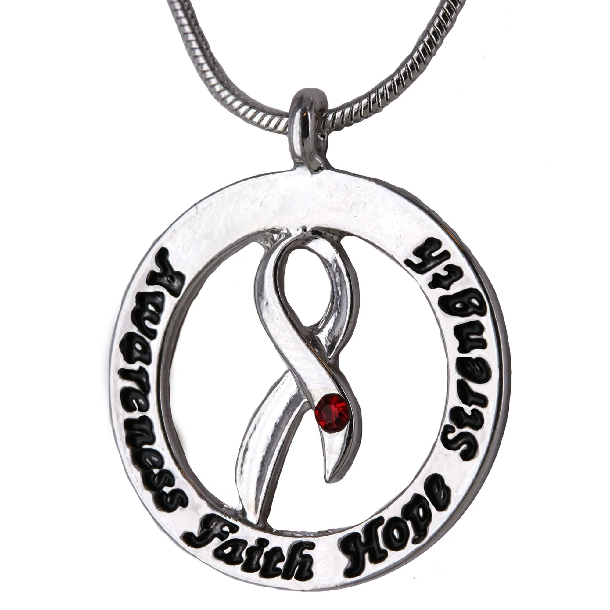 Diabetes Awareness Words of Inspiration Necklace - Image 3