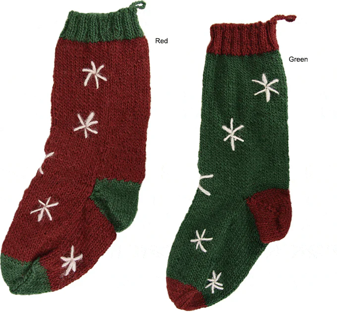 Wool Snowflake Stocking - Image 2