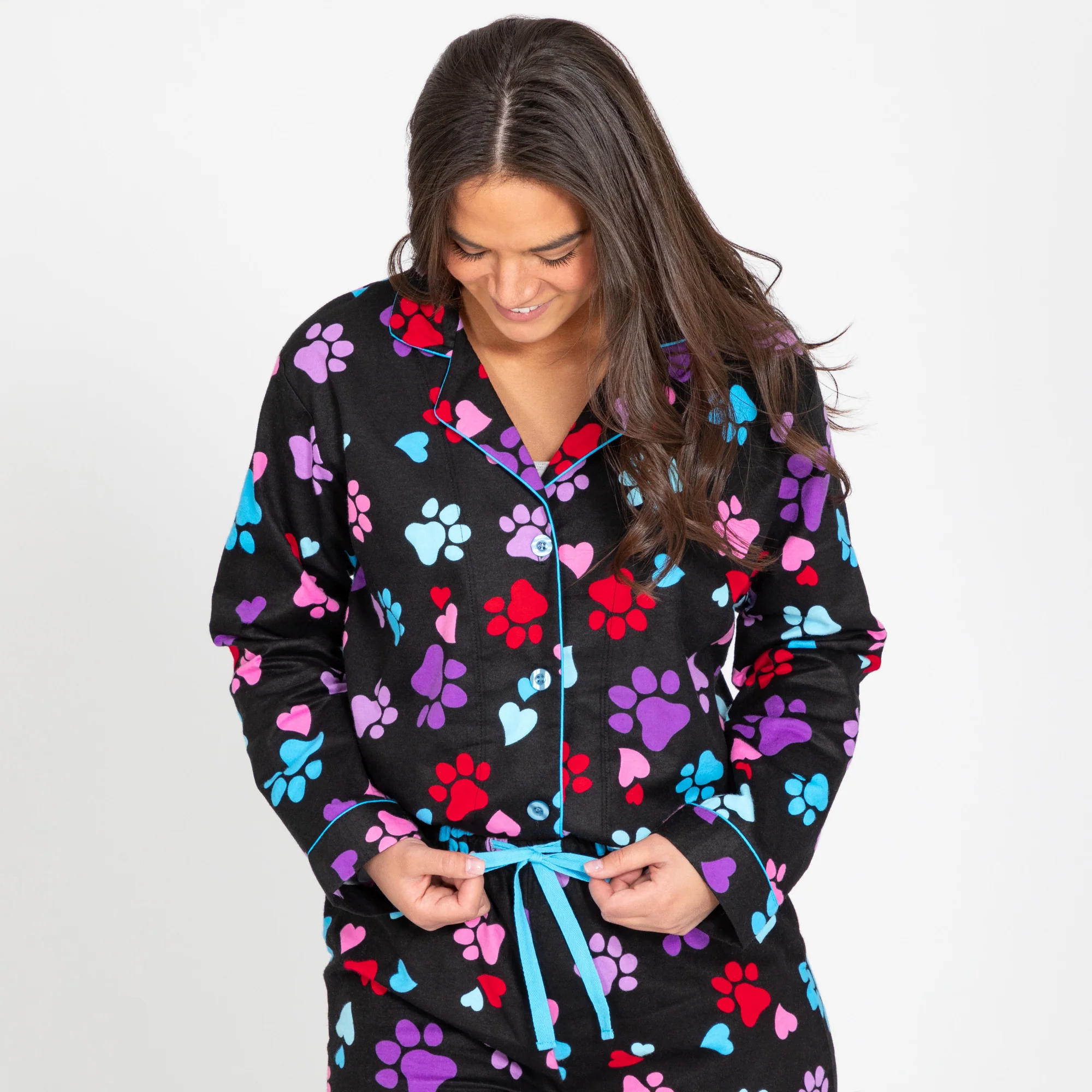 Loving Paws Flannel Pajama Set with Pockets - Image 8