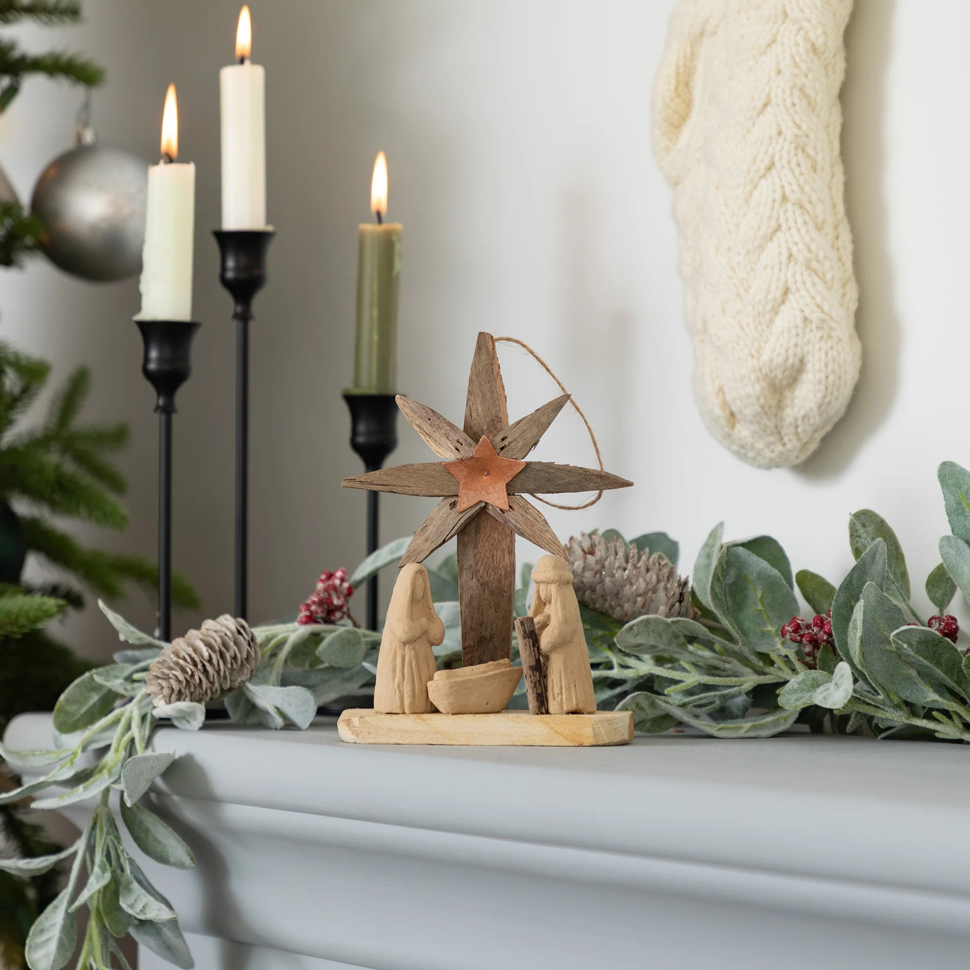 Handmade Recycled Driftwood Christmas Ornament | Fair Trade - Image 14