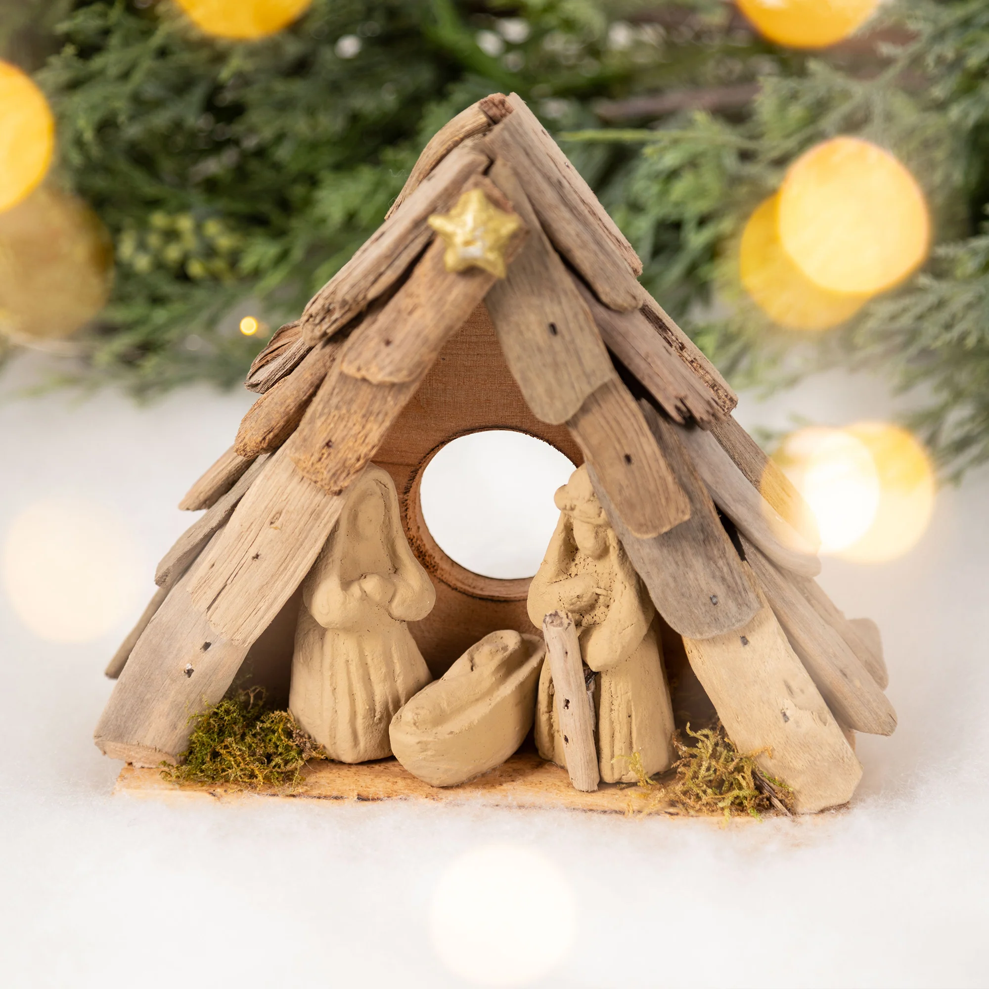 Handmade Recycled Driftwood Christmas Ornament | Fair Trade - Image 16