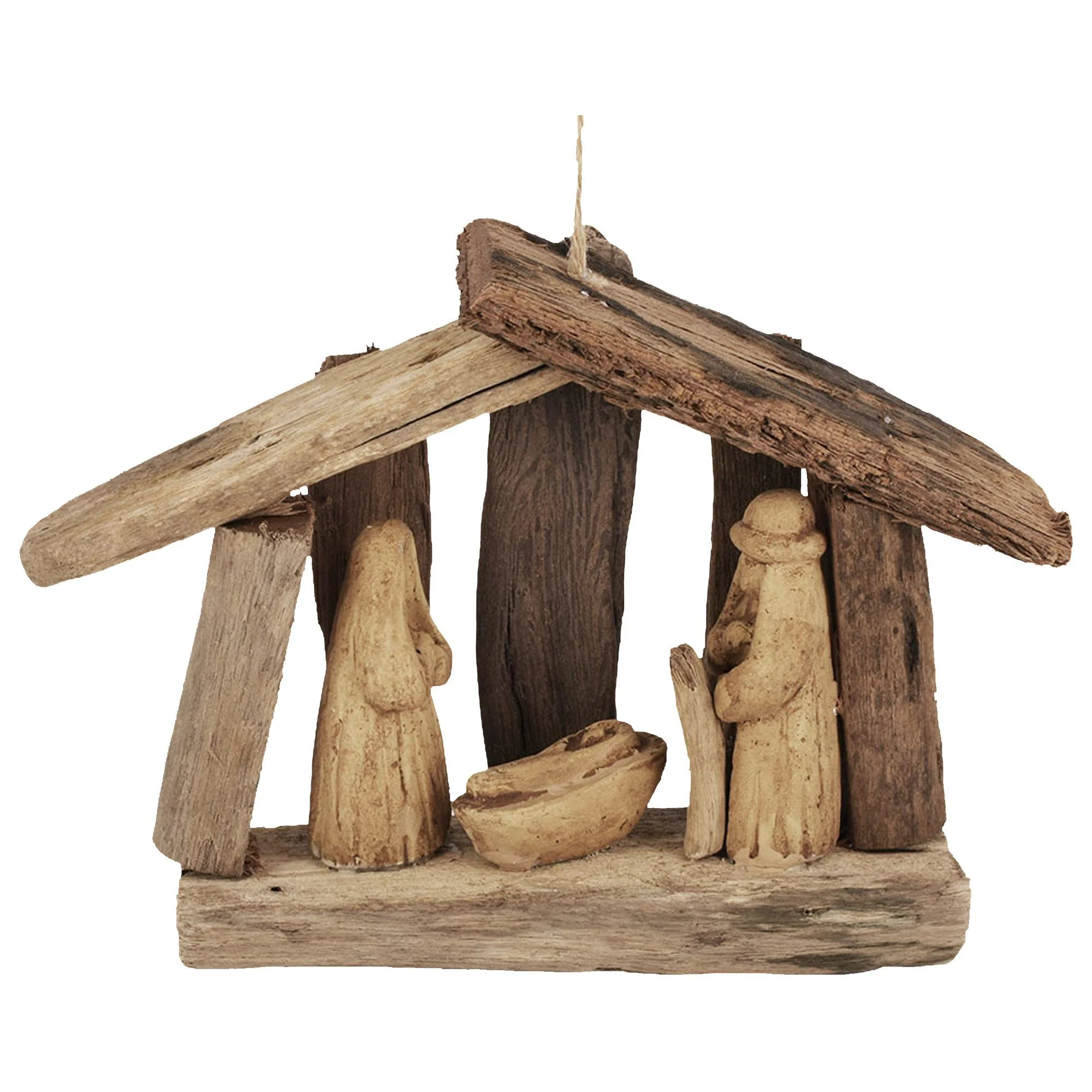 Handmade Recycled Driftwood Christmas Ornament | Fair Trade - Image 3