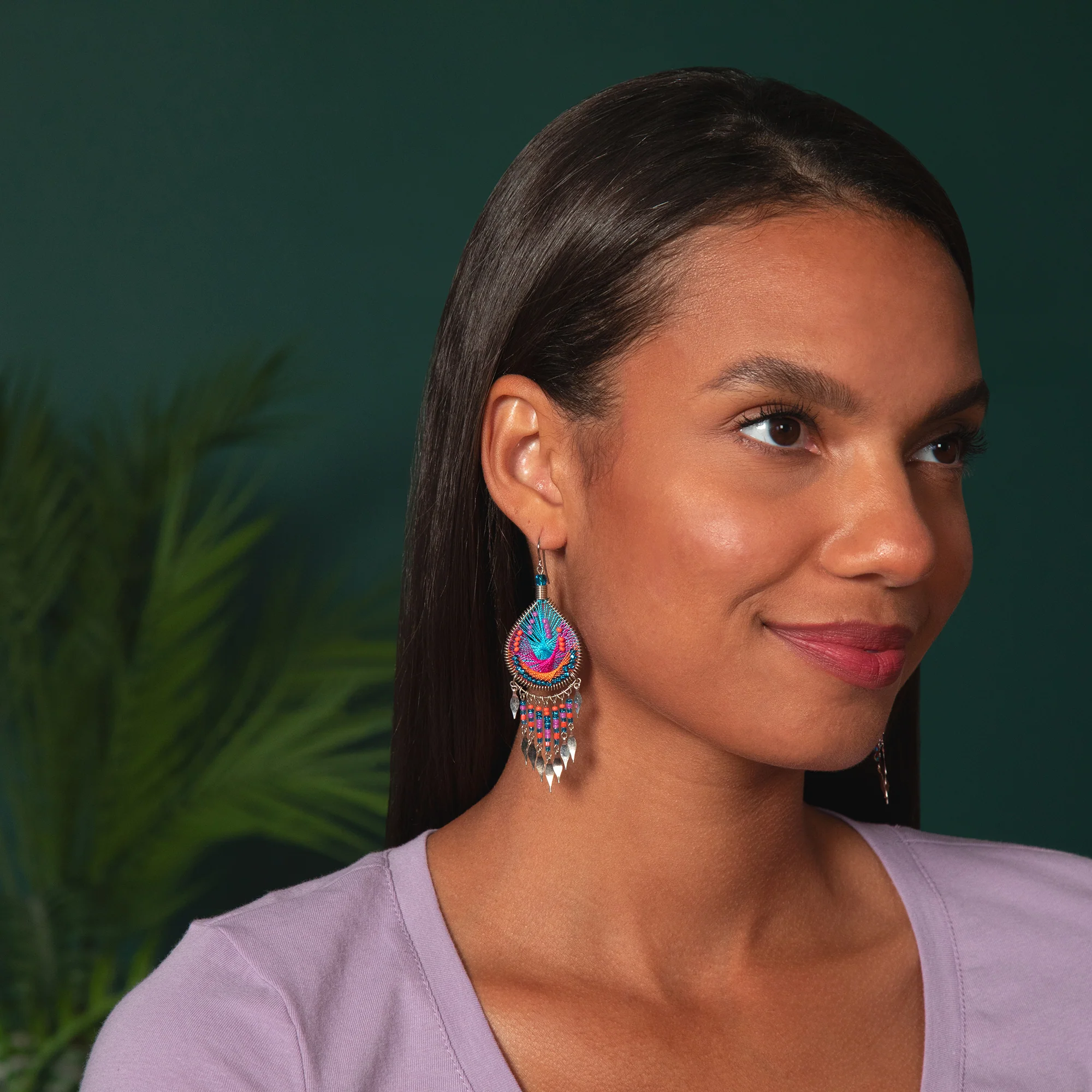 Dazzling Chandelier Thread Earrings - Image 10