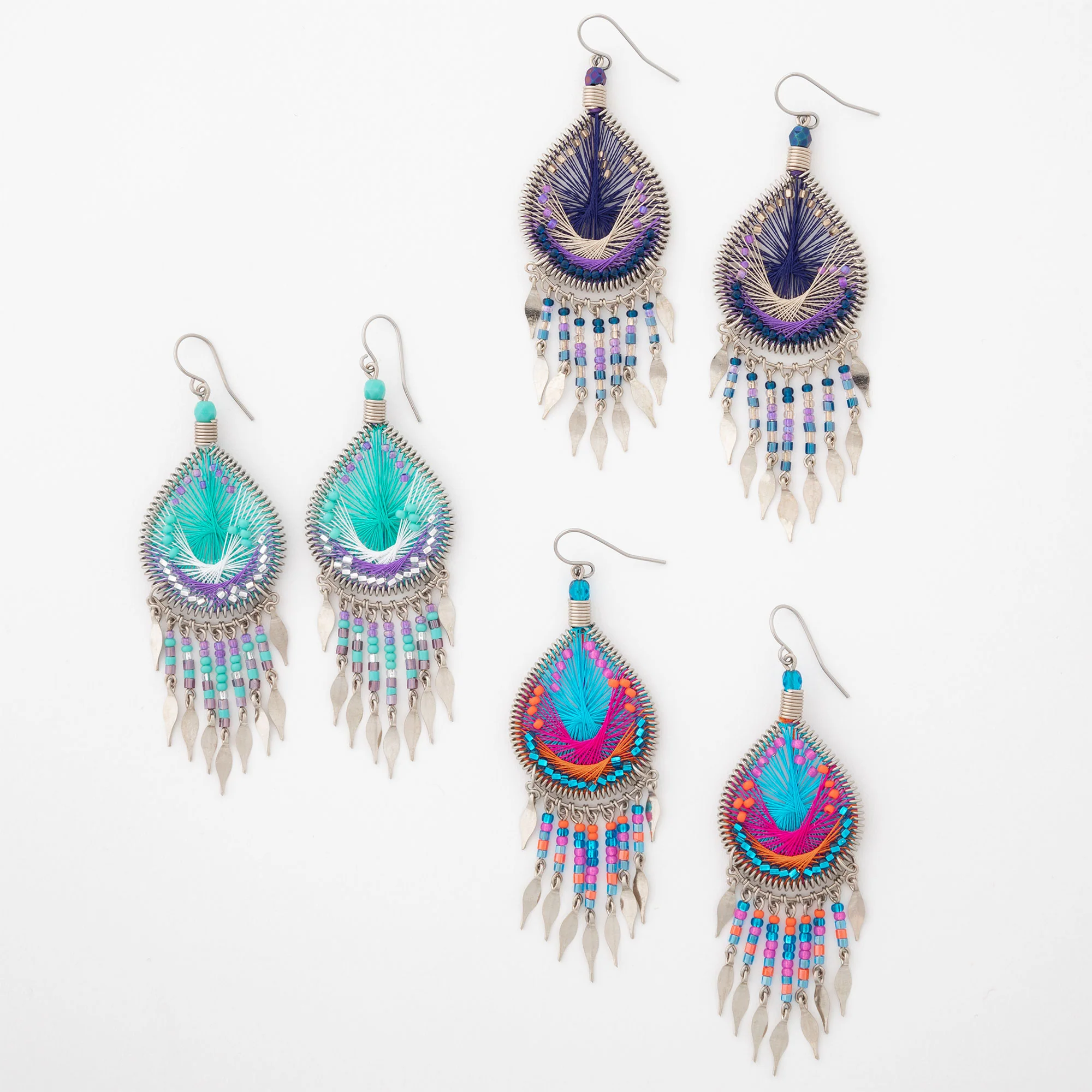 Dazzling Chandelier Thread Earrings - Image 11
