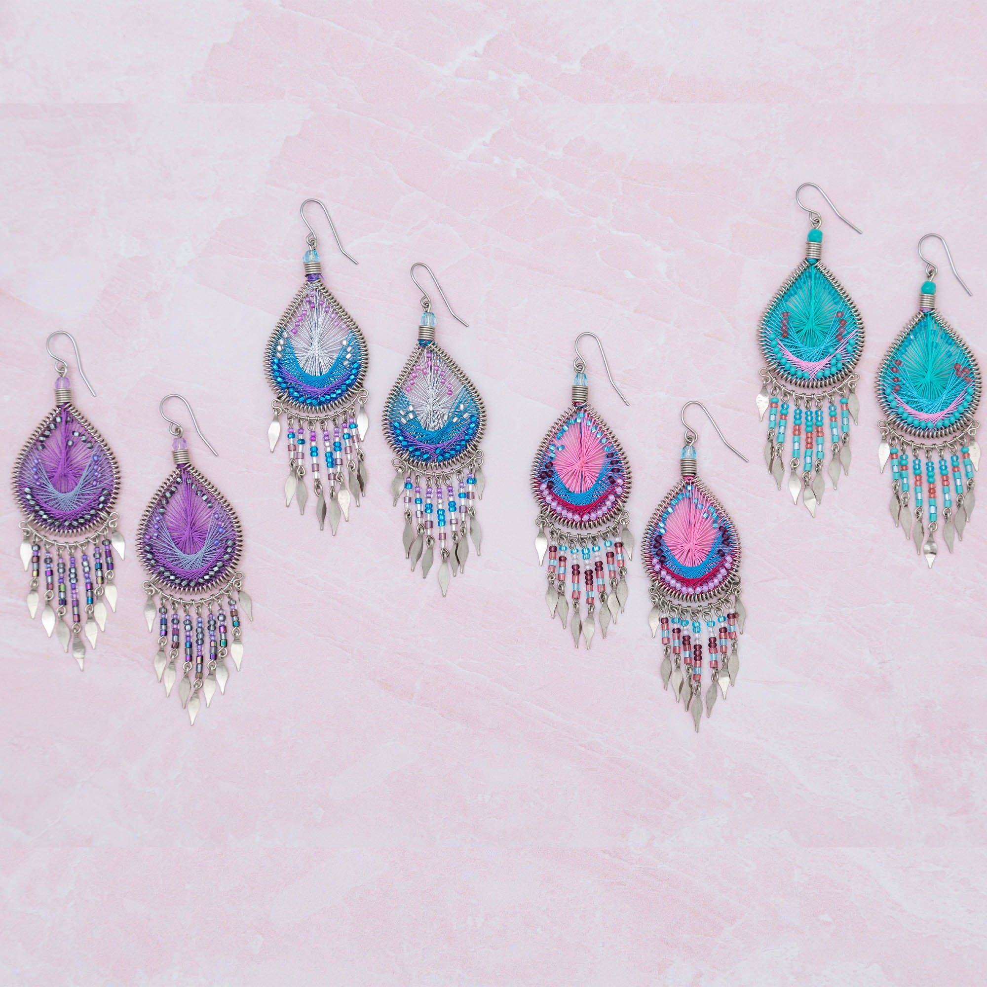 Dazzling Chandelier Thread Earrings - Image 18
