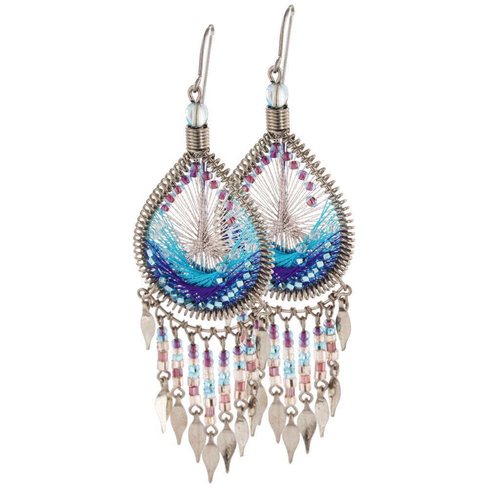 Dazzling Chandelier Thread Earrings - Image 3