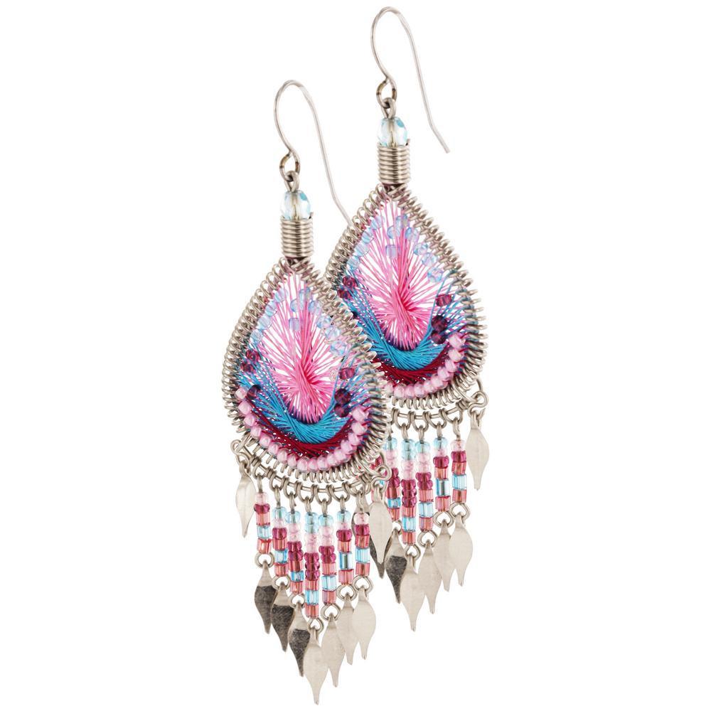 Dazzling Chandelier Thread Earrings - Image 4